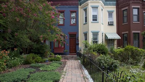 Vintage Row Houses on East Capitol Street Washington DC - Carol Highsmith Photography 2010 - Historical Architecture Photo for Home Decor & Wall Art