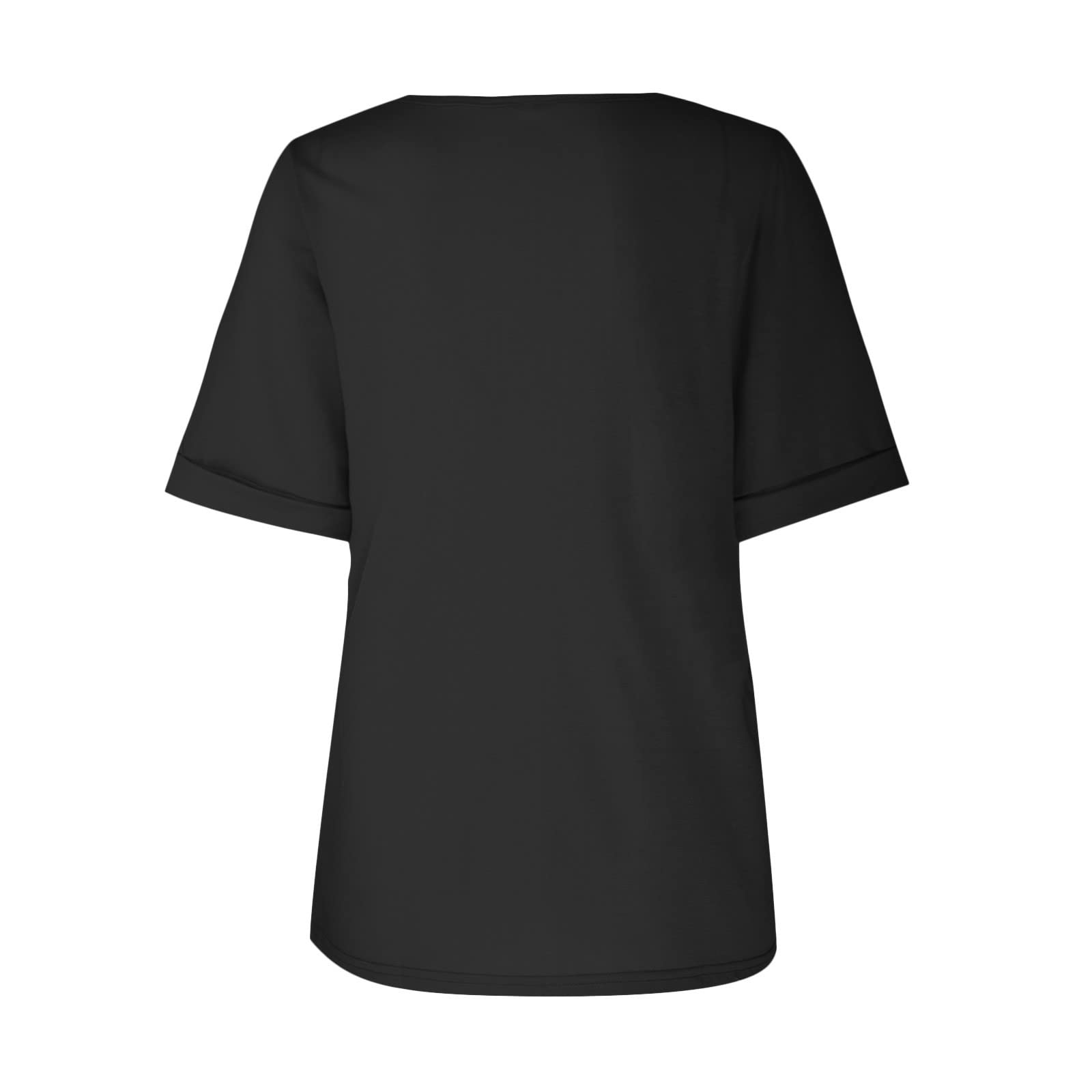 Women's Western Short Sleeve Button Down Shirt | Summer Casual Crewneck T-Shirt | Basic Top for Everyday Wear, Outdoor Activities & Country Style Fashion