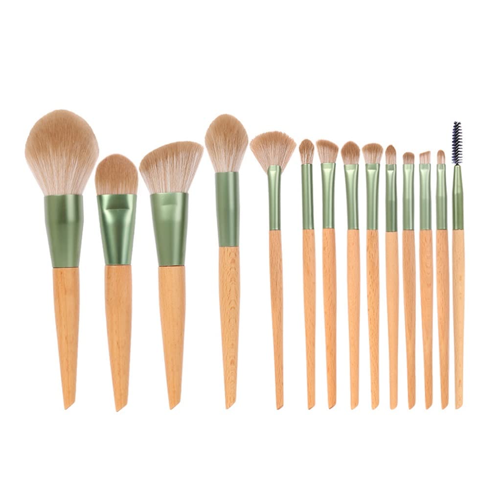Premium Beech Wood Makeup Brush Set - Soft Foundation, Concealer & Eyeshadow Brushes for Flawless Makeup Application | Natural Beauty Tools for Professional & Everyday Makeup