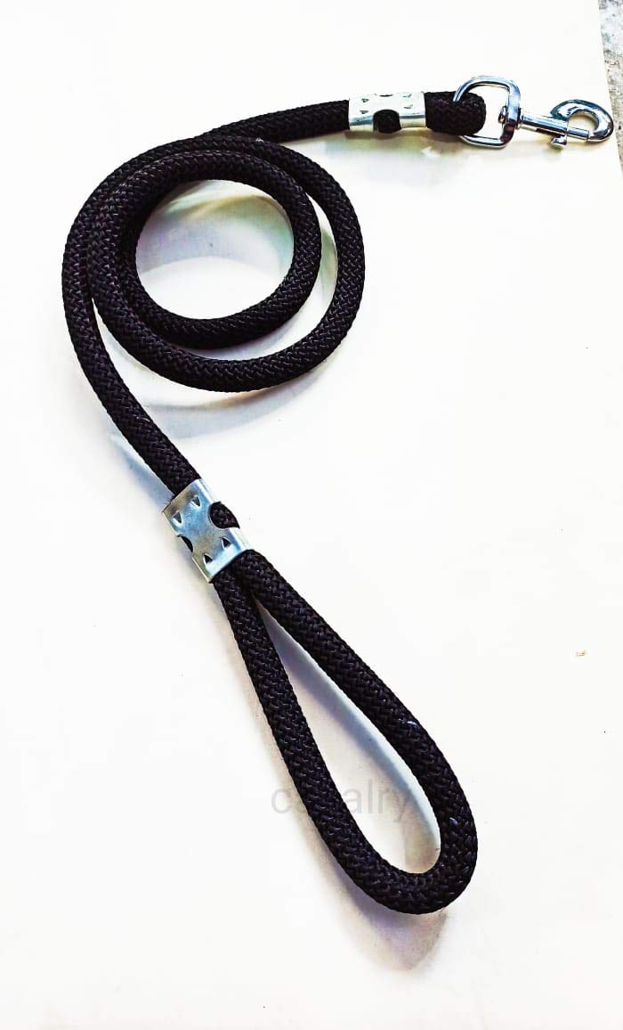 **Heavy Duty 15mm Black Rope Choke Collar for Large Dogs – Adjustable Training Collar with Leash Combo – Perfect for Obedience Training, Walks & Outdoor Adventures**