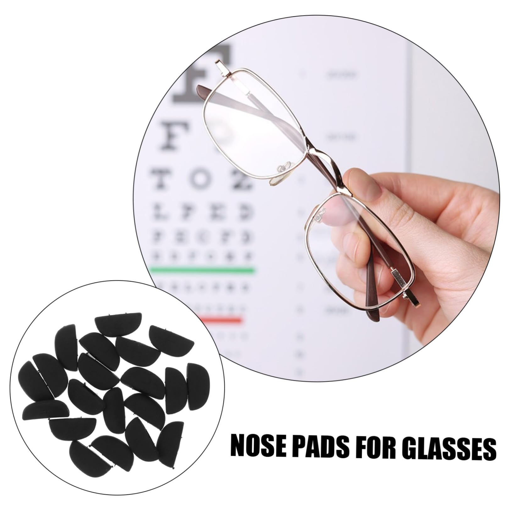 Anneome 10 Pairs Soft Silicone Nose Pads for Glasses - Comfortable Nose Cushion Pads, Universal Fit Eyeglass Frame Accessories - Perfect for Reading, Computer Use, and Daily Wear