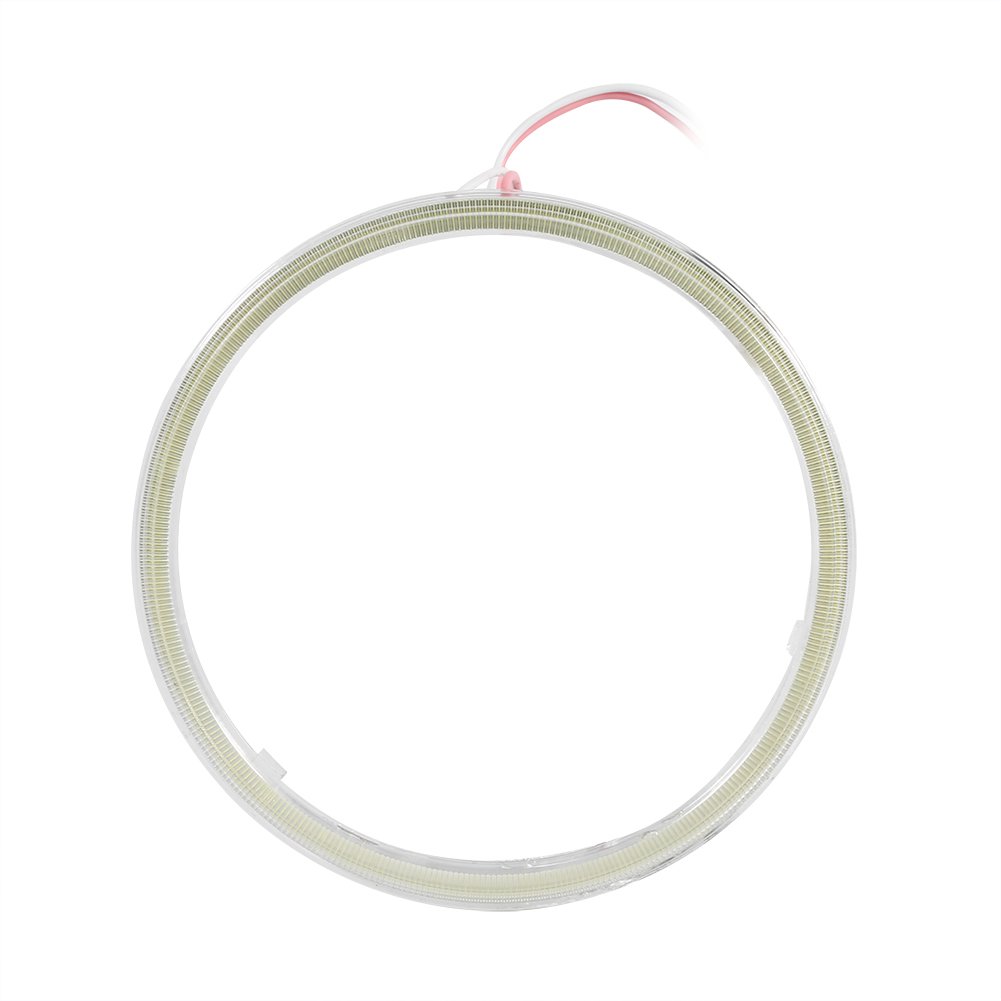 Keenso 110mm COB LED Halo Rings - White 12V Headlight Kit for Motorcycle & Car | Durable Halo Lights for Night Driving & Custom Vehicle Styling