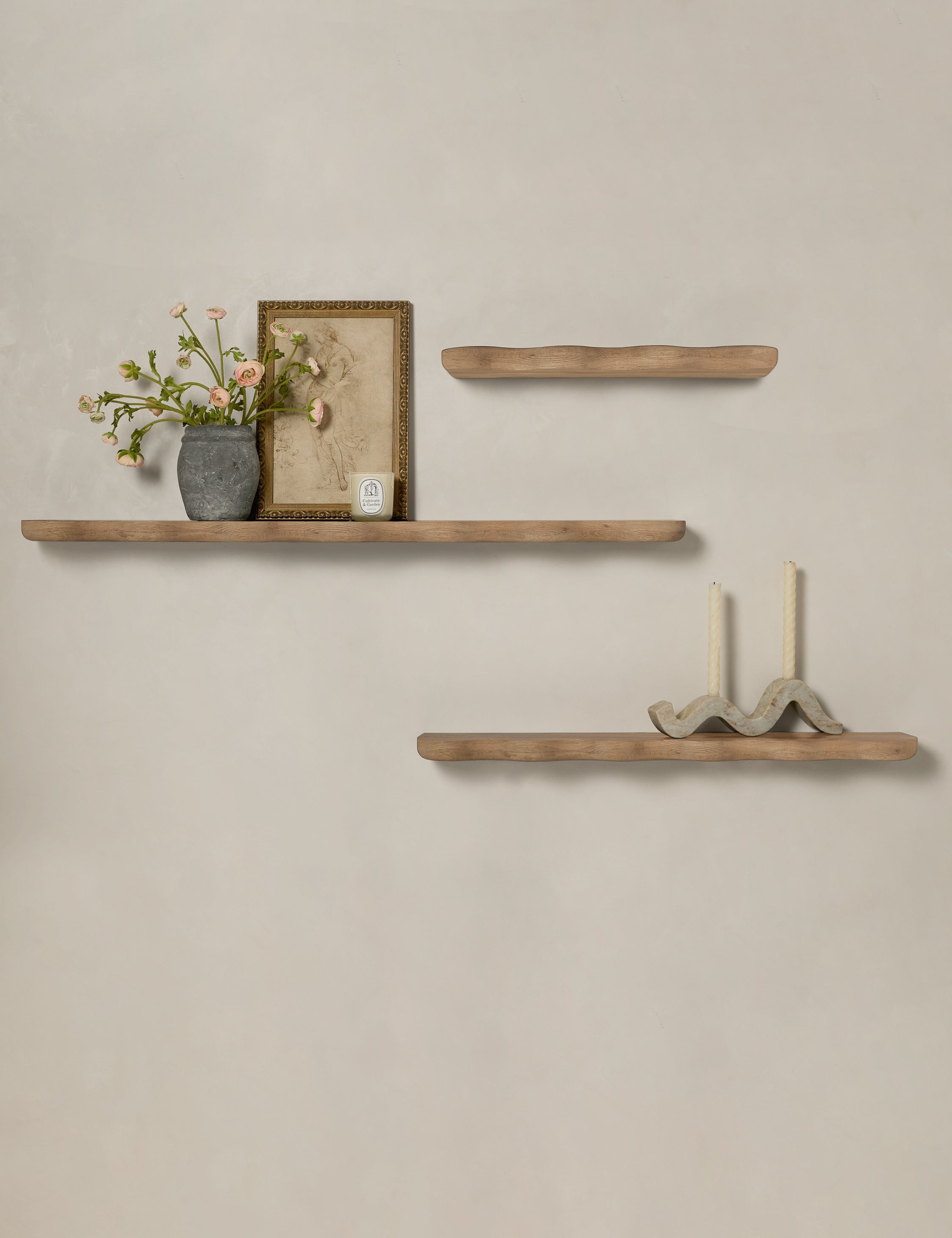 Cario Shelf - Modern Floating Shelves for Wall, Wooden Display Shelves for Home Decor, Office & Living Room Organization - Perfect for Books, Photos & Decorative Items