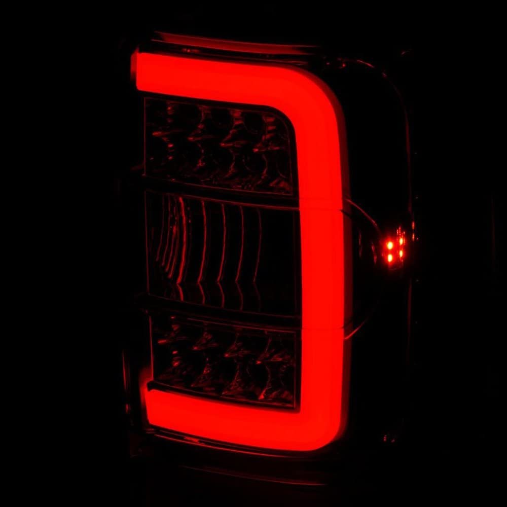 2001-2011 Ford Ranger LED Tail Lights with Light Bar - Chrome Housing Red/Clear Lens by ANZO (311393) | Enhanced Visibility & Style for Night Driving & Custom Truck Builds