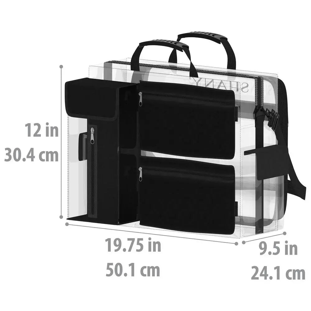 SHANY Professional Travel Makeup Artist Bag with Removable Compartments - 20 x 12 x 9.5 Inches - Perfect for Makeup Artists, Cosmetologists & On-the-Go Beauty Essentials - Ideal for Travel, Salon & Professional Makeup Kits