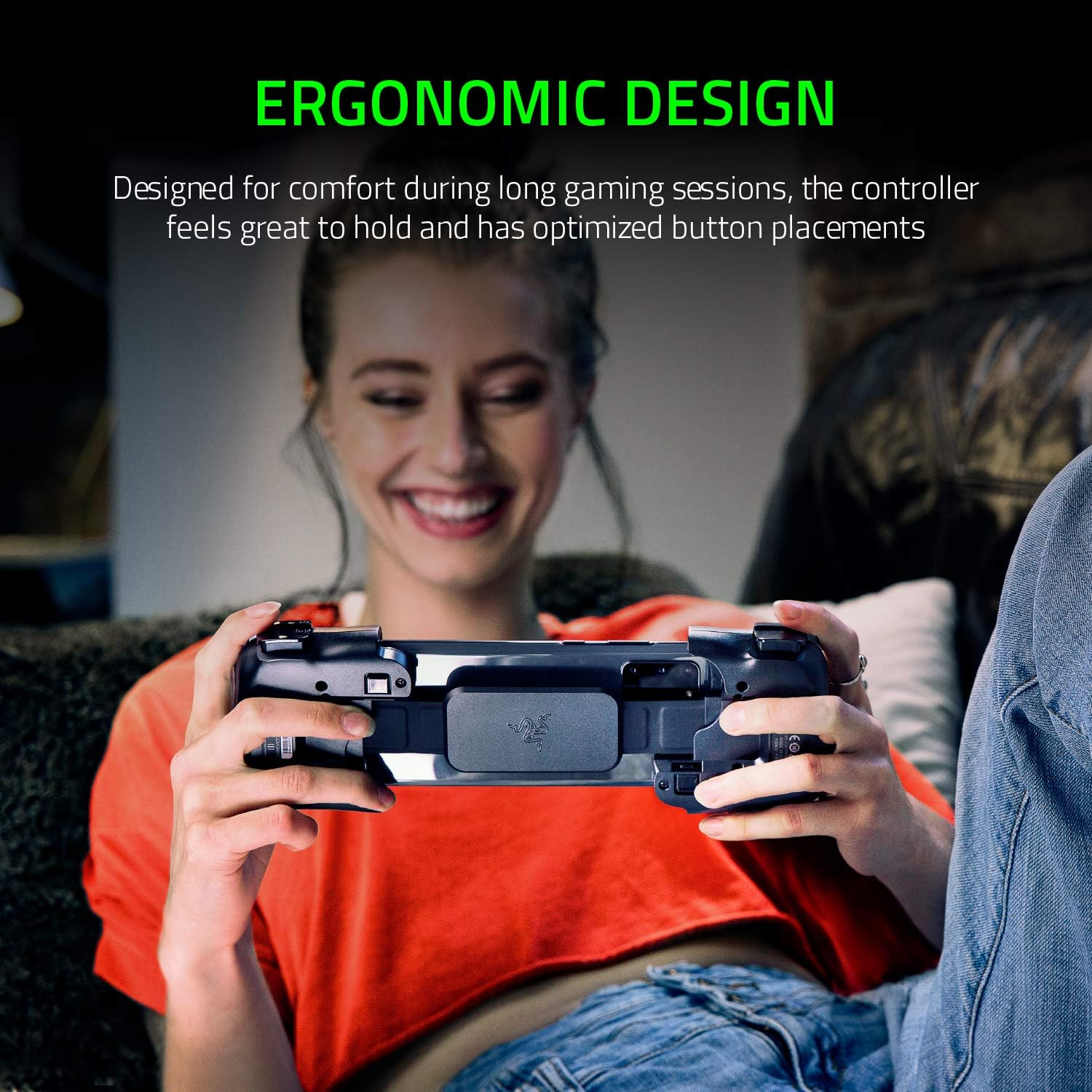 Razer Kishi Mobile Game Controller for Android - Universal USB-C Gamepad Compatible with Xbox Game Pass, Xcloud, Stadia, GeForce Now & PS Remote Play | Pass-Through Charging | Ergonomic Grip for Samsung & Other Phones | Perfect for Cloud Gaming & Mobile Esports