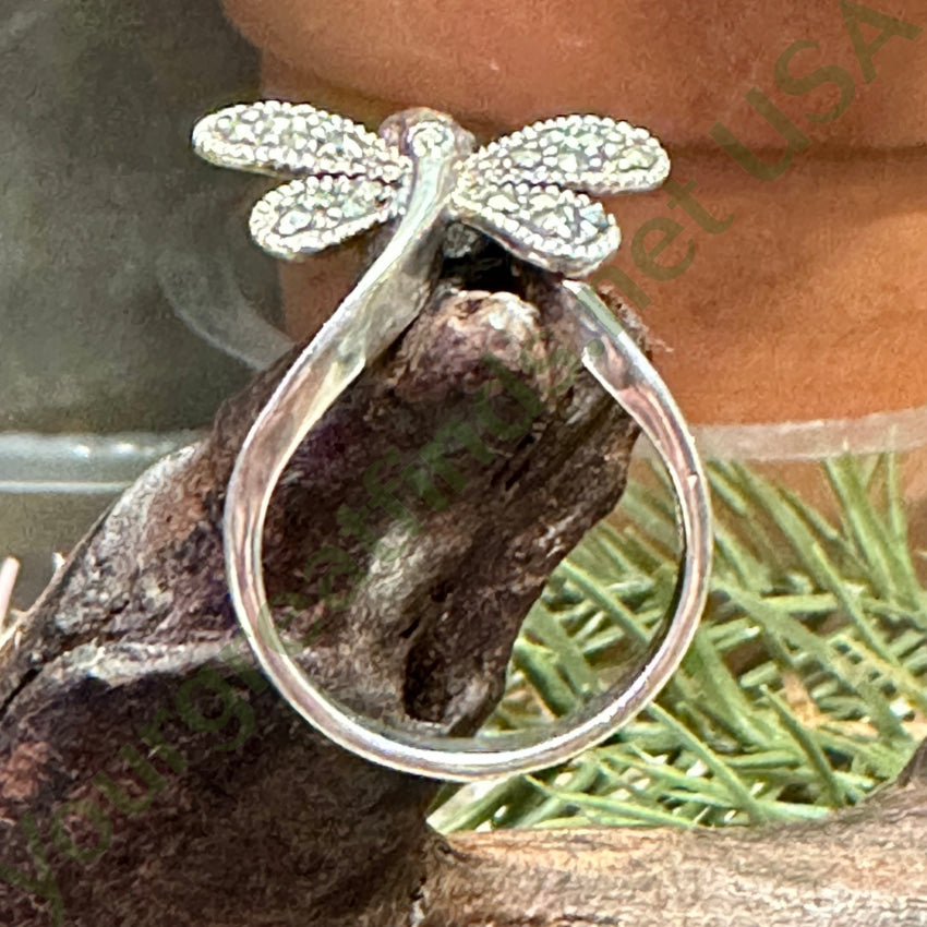 Sterling Silver Marcasite Butterfly Ring - Size 7.5 - Elegant Jewelry for Women - Perfect Gift for Birthday, Anniversary & Special Occasions