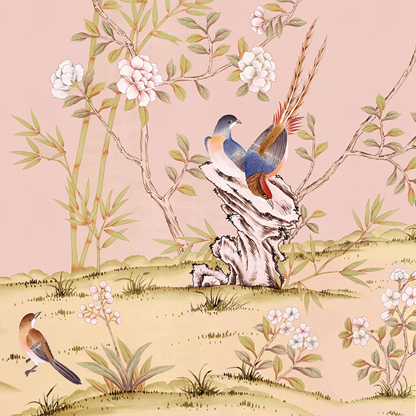 Belfort in Blush Mural Swatch - Premium Wallpaper Sample for Home Decor & Interior Design - Perfect for Living Rooms, Bedrooms, and Offices
