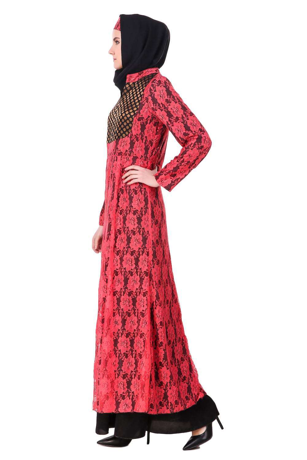 Elegant Dual Color Eid Abaya for Women - Stylish Islamic Dress for Prayer & Special Occasions