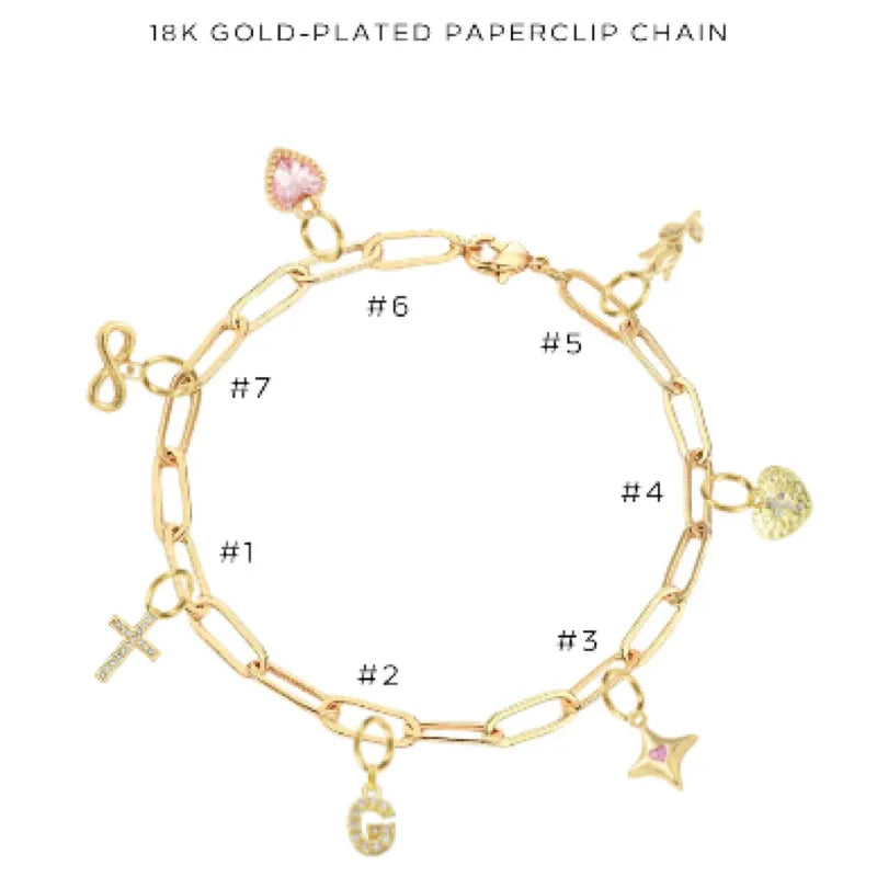 Elegant Charm Bracelet with Assorted Charms - Dainty Adjustable Jewelry for Women - Perfect for Gifts, Parties & Everyday Wear