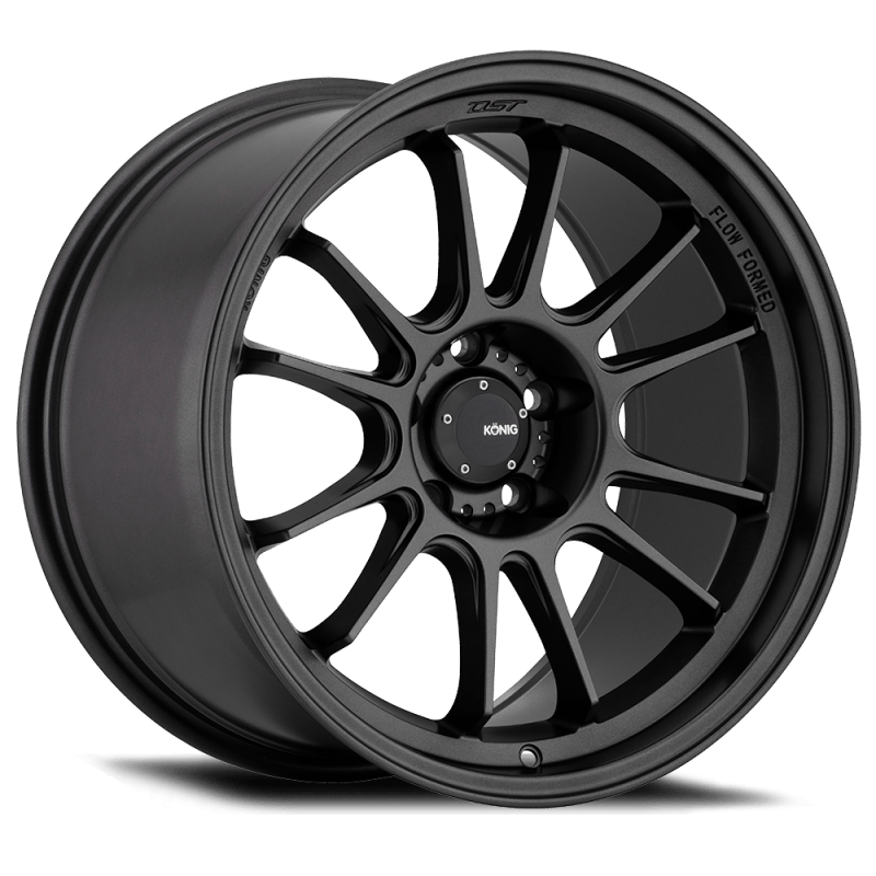 Konig Hypergram 18x10.5 5x114.3 ET25 Matte Black Wheels - Lightweight Performance Rims for Track, Street Racing & Custom Car Builds