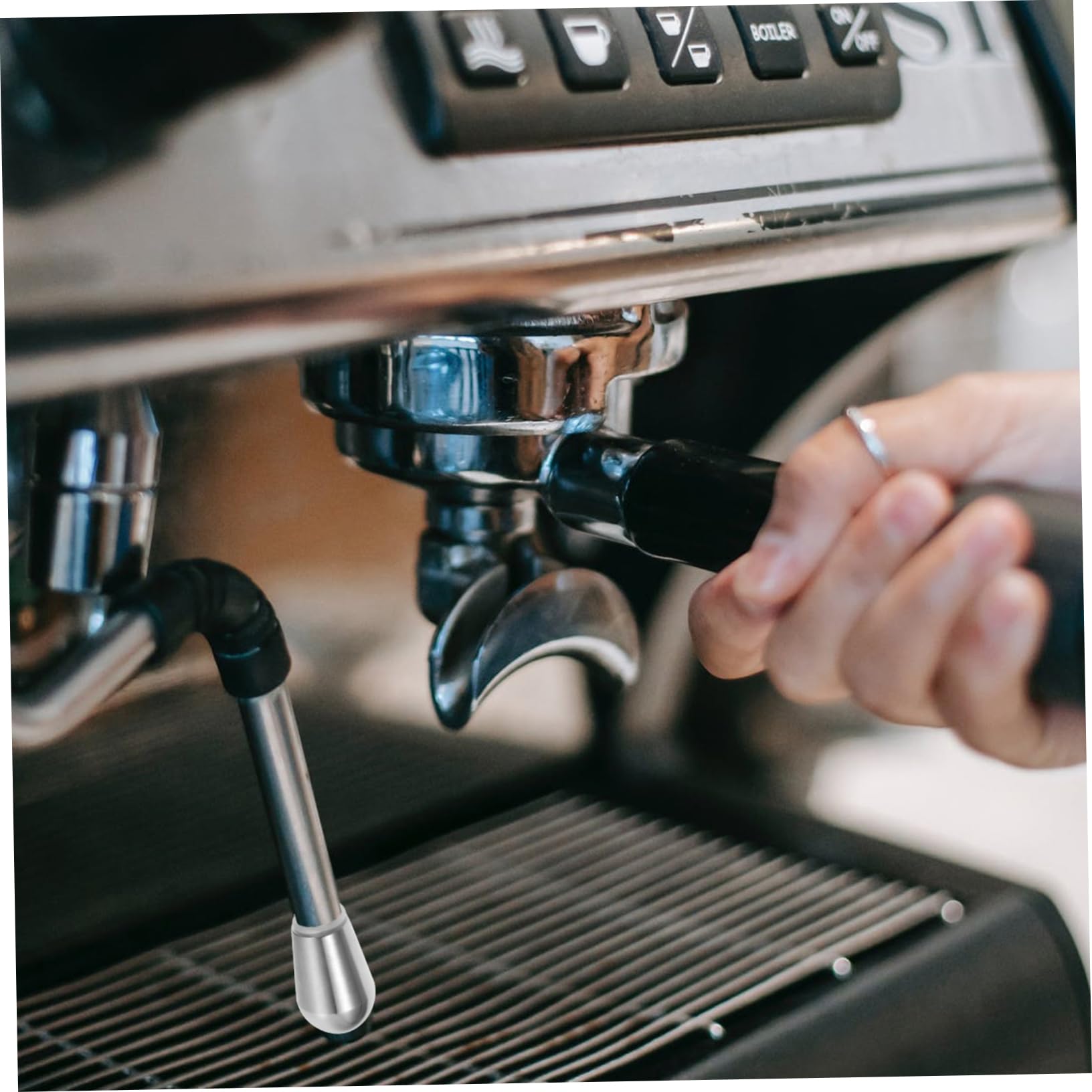 DOITOOL Stainless Steel Espresso Coffee Machine Nozzle - Reusable Steam Spout for Milk Frothing & Coffee Concentrate - Replacement Part for Espresso Makers (1PC) - Perfect for Home Baristas & Coffee Shops