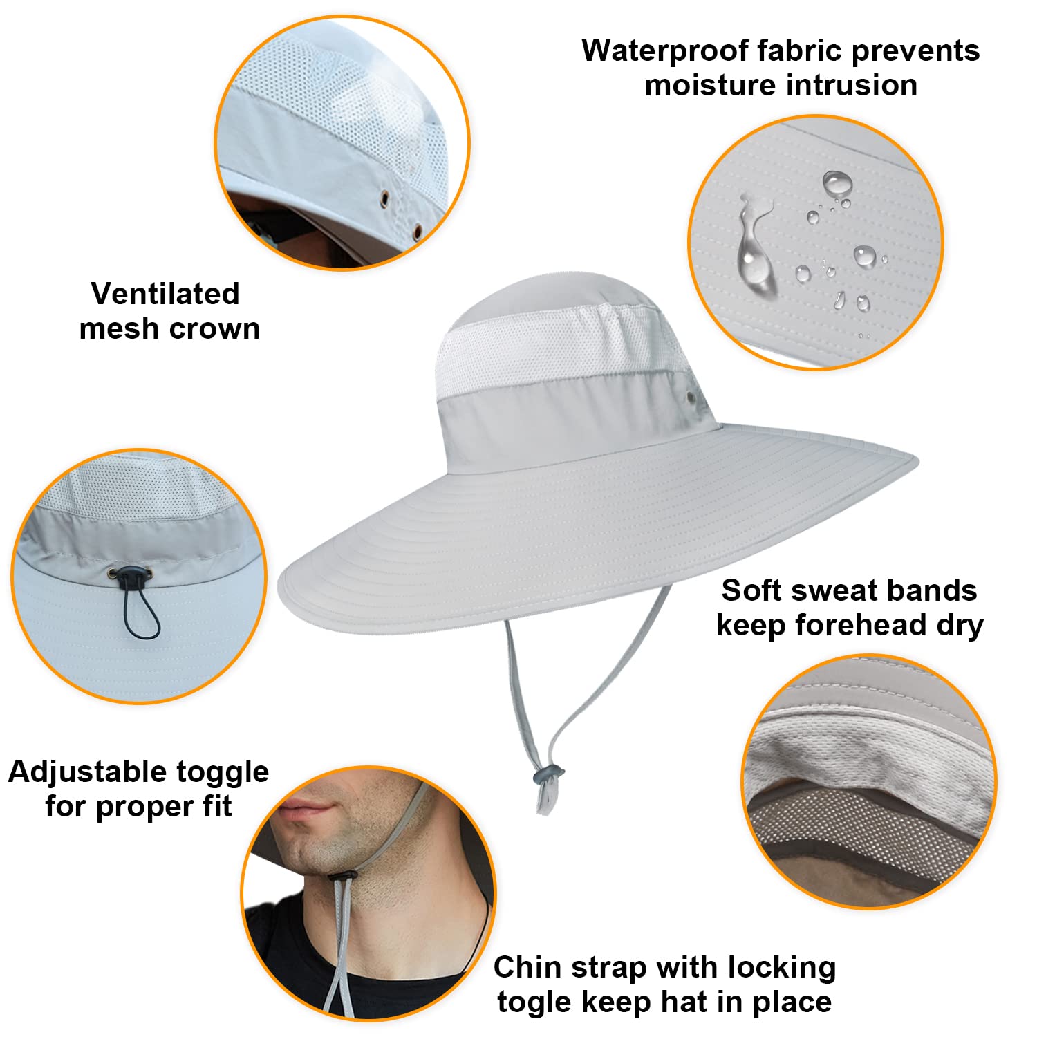 UV Protection Wide Brim Sun Hat for Men & Women - Breathable Summer Hat for Fishing, Hiking, Gardening & Beach Activities - Outdoor Sun Shield for All-Day Comfort