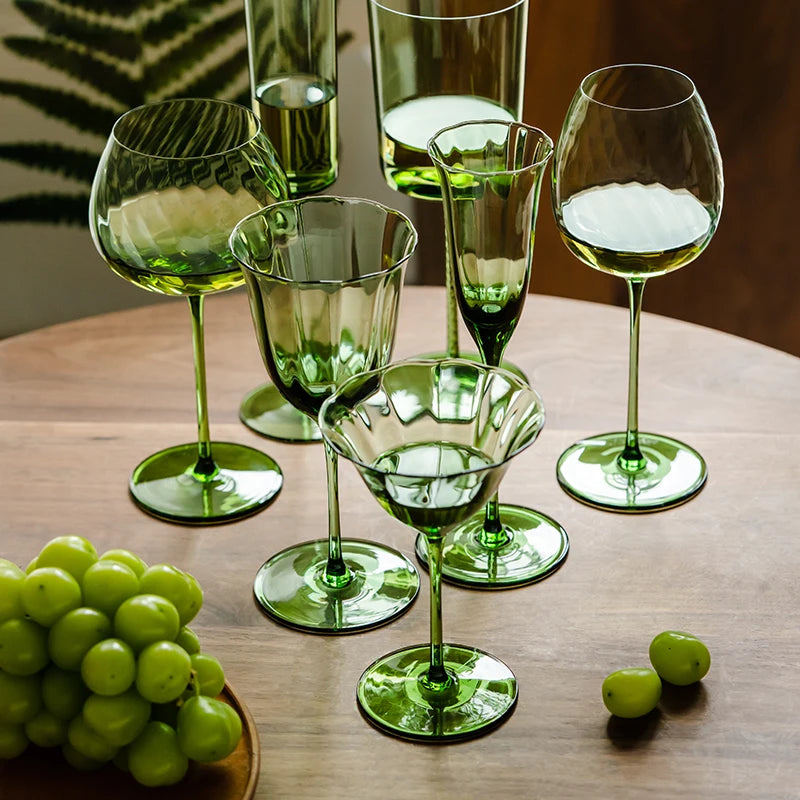 Premium Olive Grove Wine Glass Set - Elegant Stemware for Red, White & Sparkling Wine - Perfect for Dinner Parties, Weddings & Home Entertaining