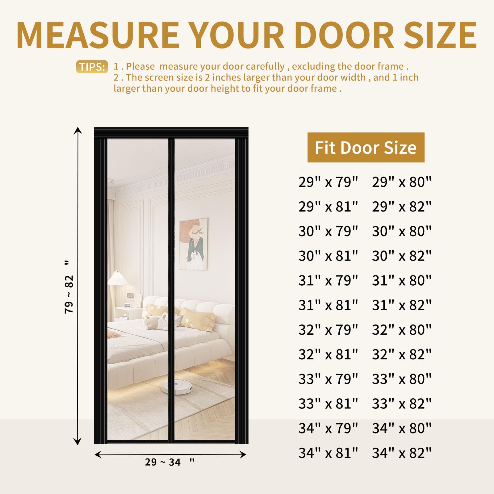 Adjustable Transparent Insulated Door Curtain - DIY Size 29