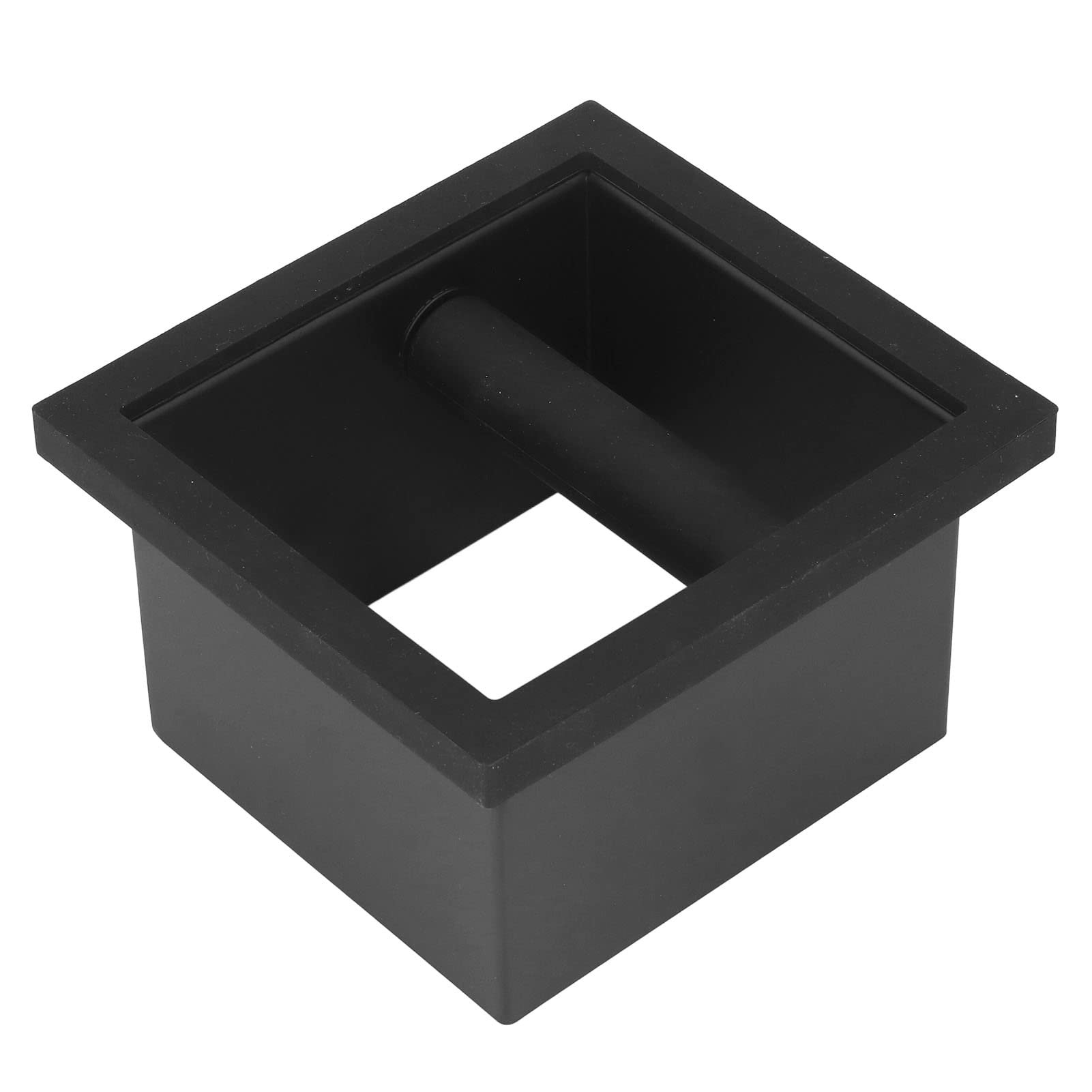 Premium Stainless Steel Coffee Knock Box - Okuyonic Flat Mouth Rubber Base for Espresso Grounds Disposal | Durable & Stylish for Home Barista & Kitchen Decor | Perfect for Espresso Machines & Coffee Stations