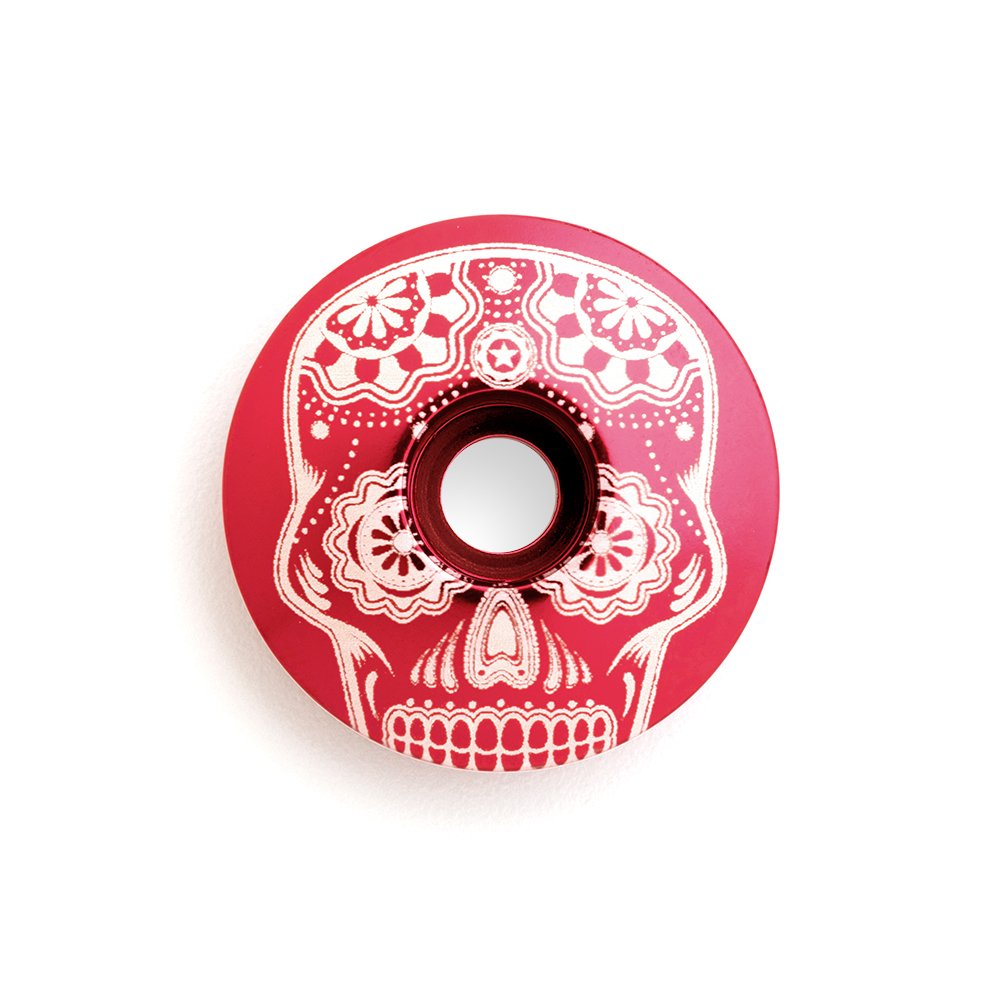 Colorful Sugar Skull Bicycle Headset Cap 1 1/8