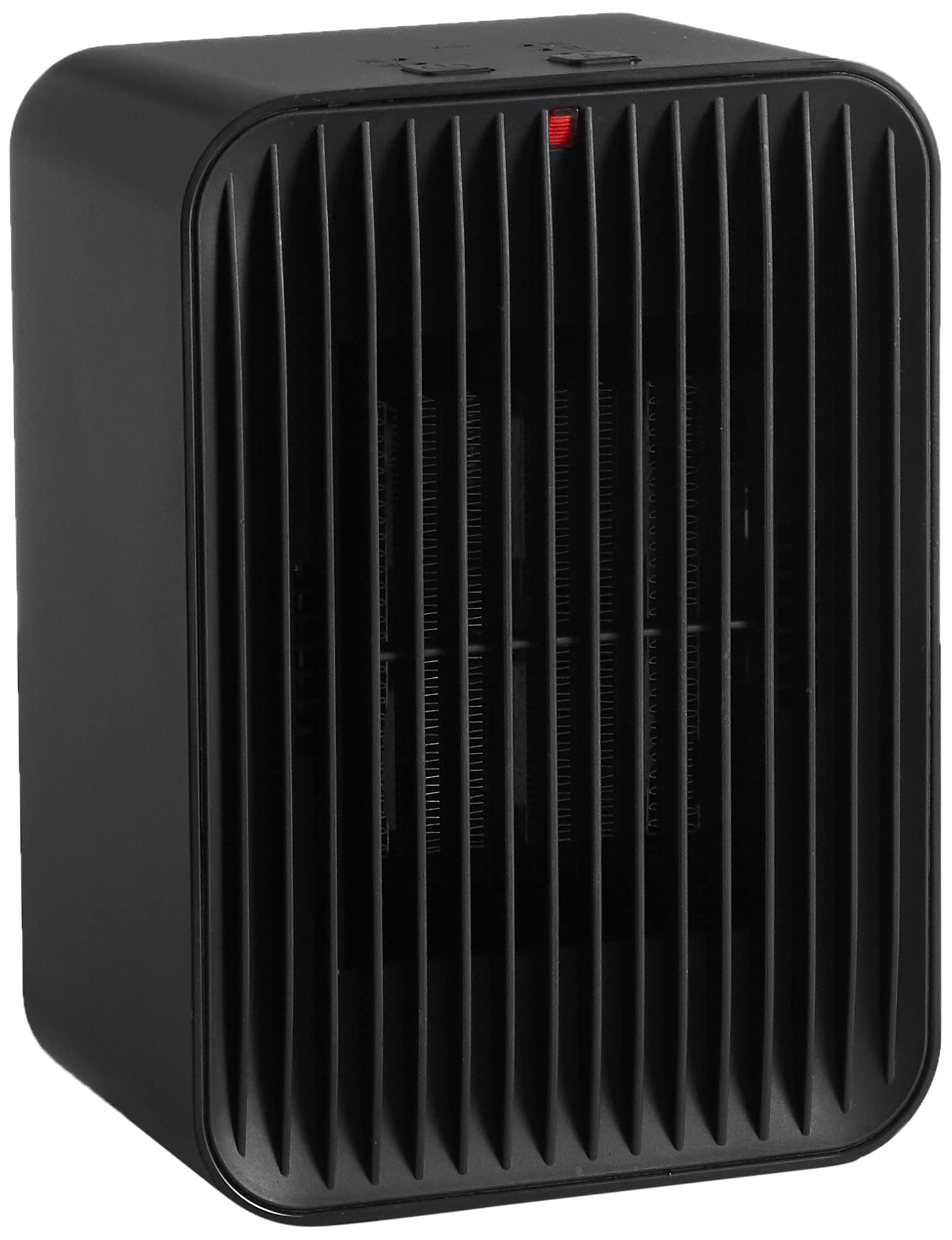 Amazon Basics Ceramic Space Heater - 520W Portable Electric Heater with 3 Heat Settings & Thermostat, Lightweight (1.7 lbs) for Bedroom, Office, Small Rooms - Black, 5.1