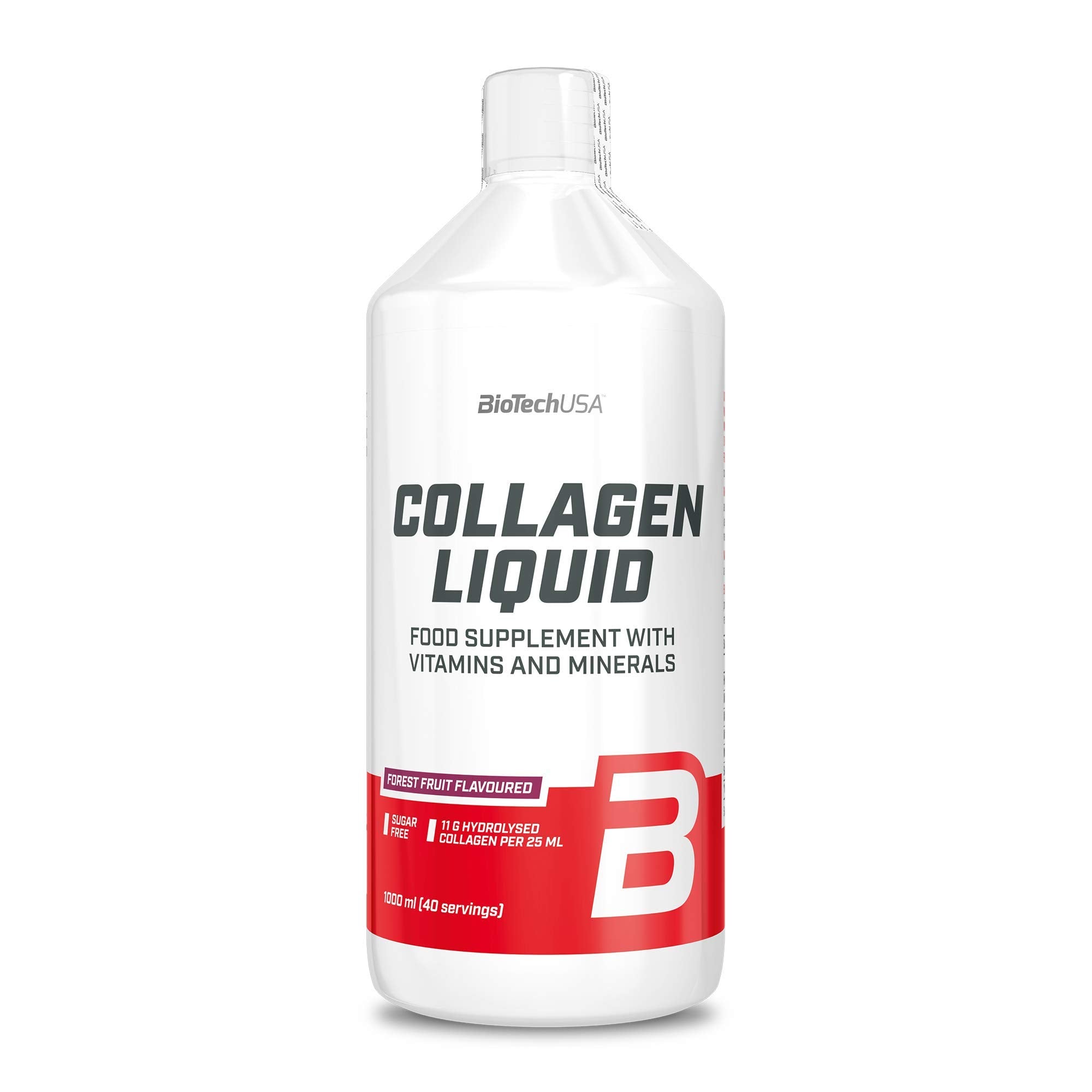BioTechUSA Liquid Collagen Supplement - Tropical Fruit Flavor, 1000ml | Supports Skin, Hair & Joint Health | Perfect for Daily Beauty Routine & Active Lifestyle