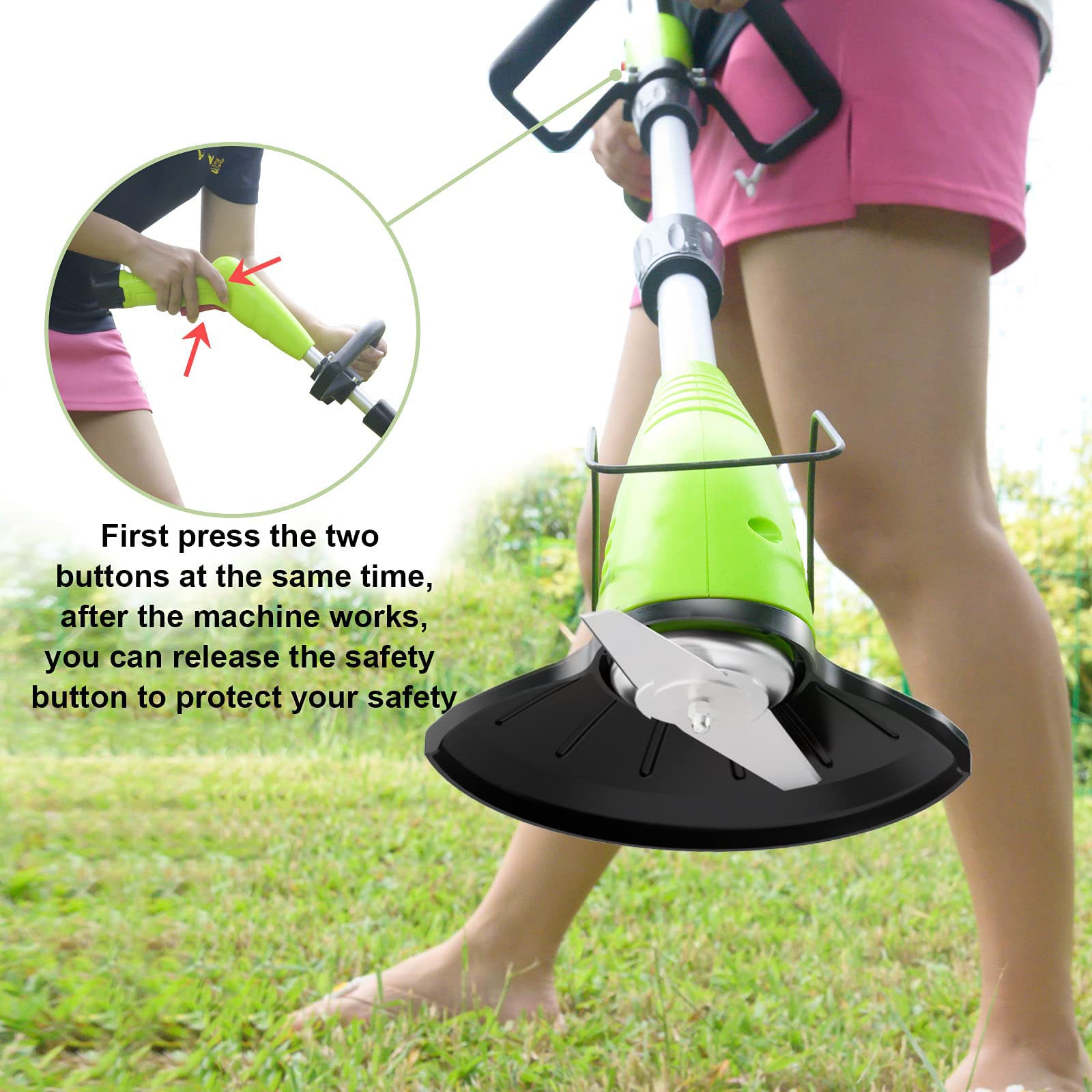 Hongmai 12V Cordless String Trimmer - Battery Powered Weed Wacker with Adjustable Handle & Height, Lightweight Electric Lawn Edger for Yard, Garden, and Patio Maintenance - Perfect for Trimming Grass, Weeds, and Edging Walkways