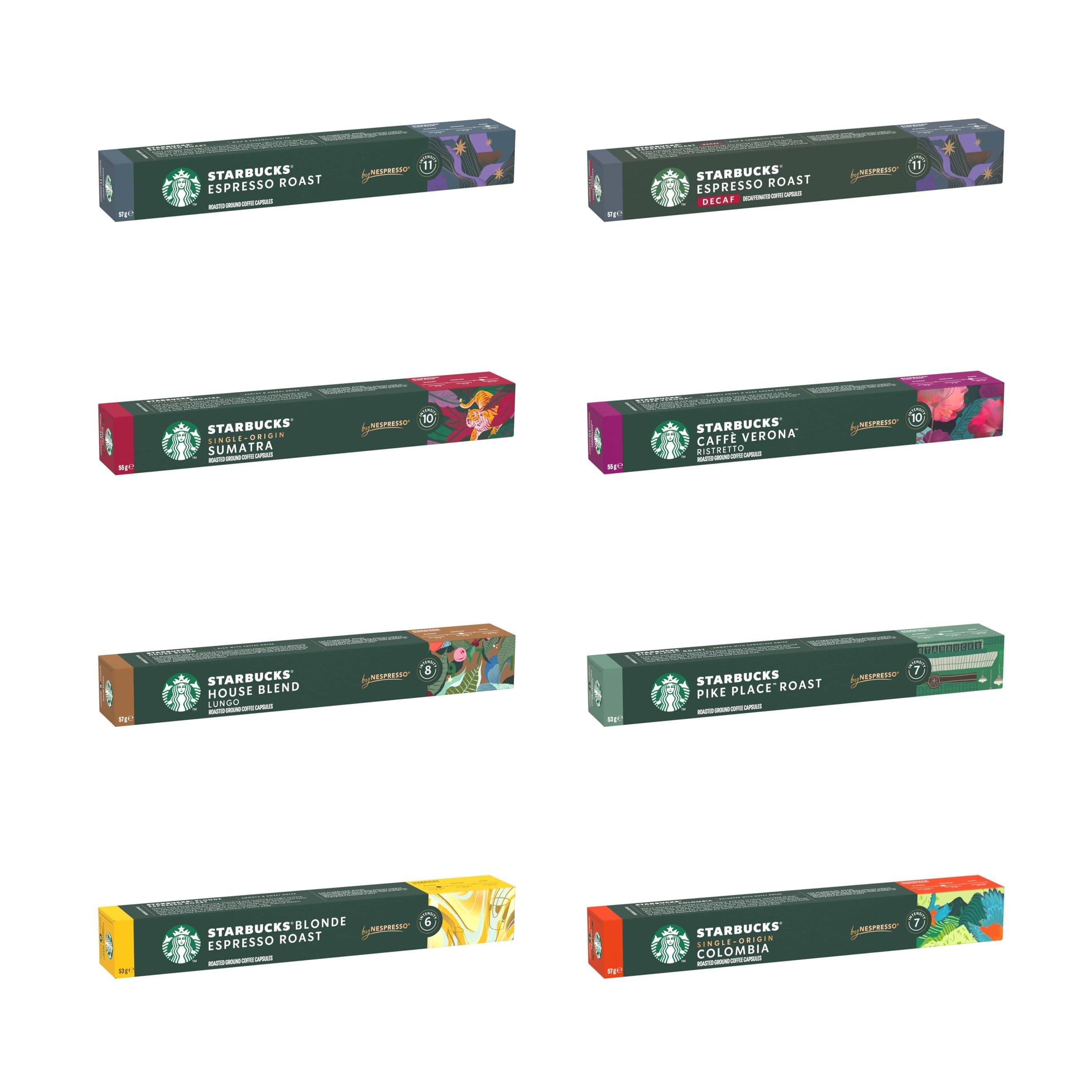 Starbucks Variety Pack 80 Count Nespresso Compatible Coffee Pods for Original Line Machines - Perfect for Home, Office & Gifts