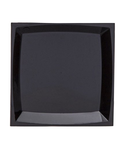 50 Pack 2.5 Inch Square Black Plastic Dishes for Small Portions - Perfect for Appetizers, Candies, Nuts, and Party Snacks Serving
