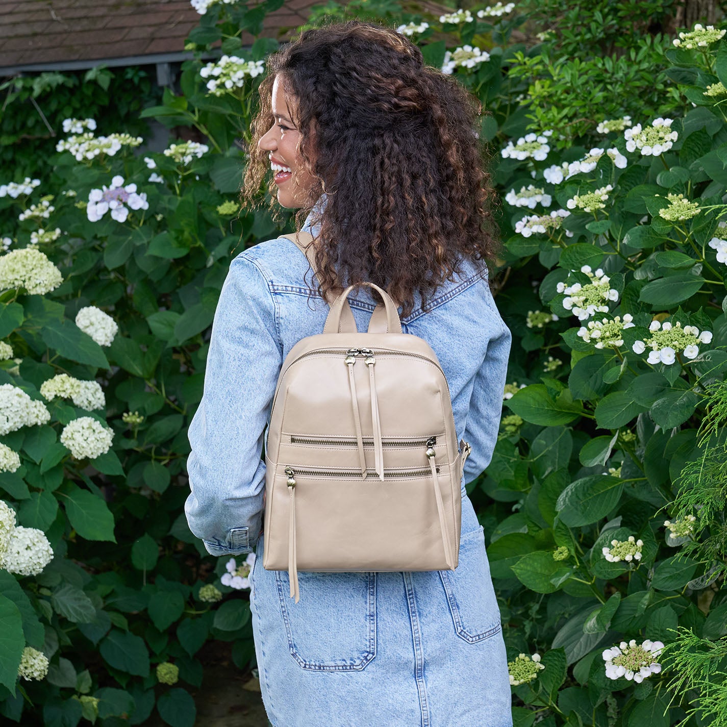 Premium Billie Leather Backpack for Women & Men - Stylish & Durable Polished Sand Leather - Perfect for Travel, Work & Daily Commute