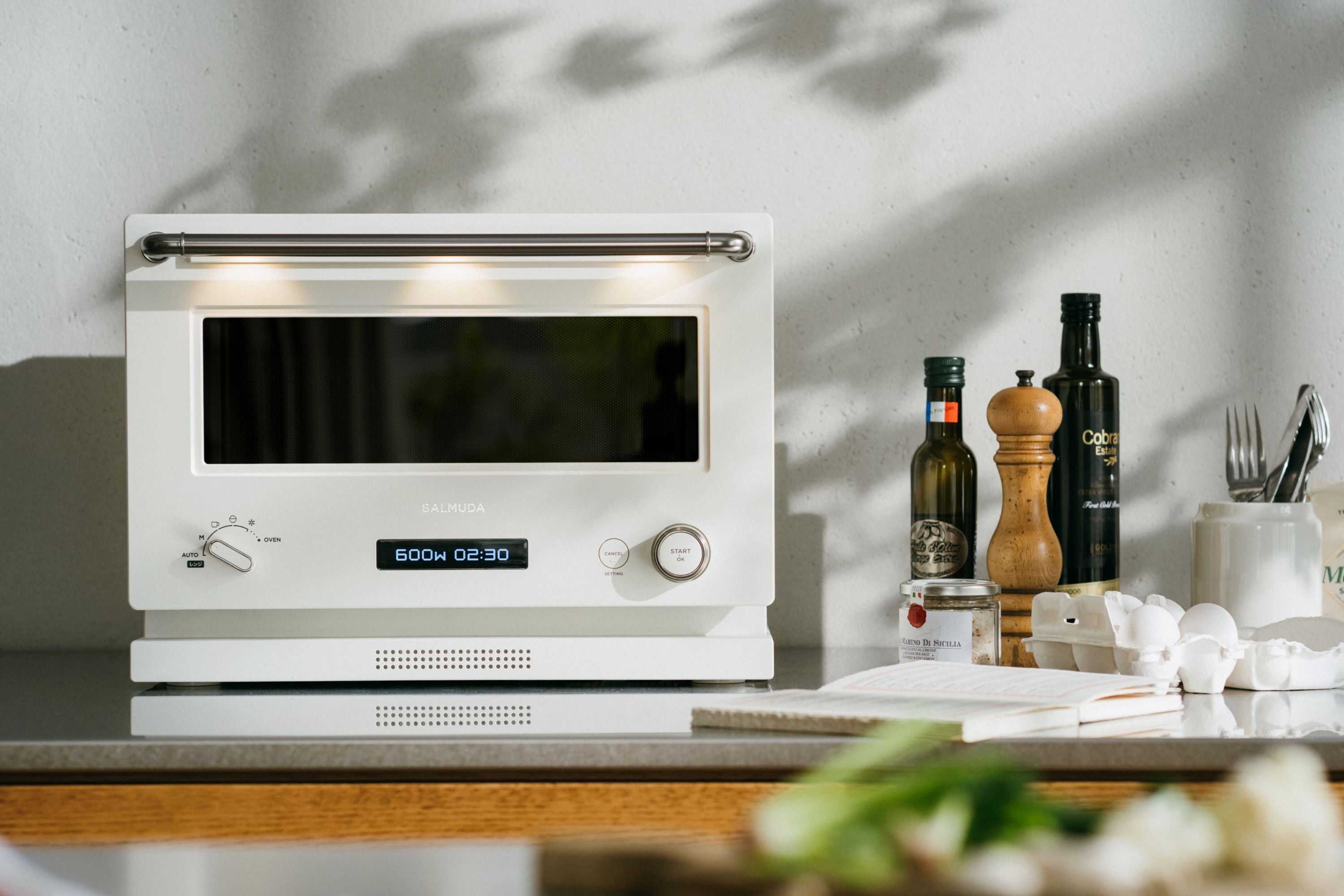 BALMUDA K09G Toaster Oven - Compact Countertop Microwave Oven for Baking, Roasting & Reheating - Perfect for Small Kitchens, Dorms & Offices
