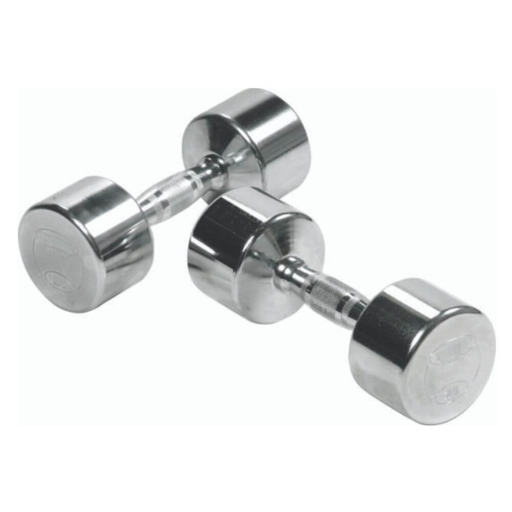 York Barbell Solid Steel Chrome Dumbbells - Premium Weightlifting Equipment for Home Gym & Strength Training | Perfect for CrossFit, Bodybuilding & Fitness Workouts