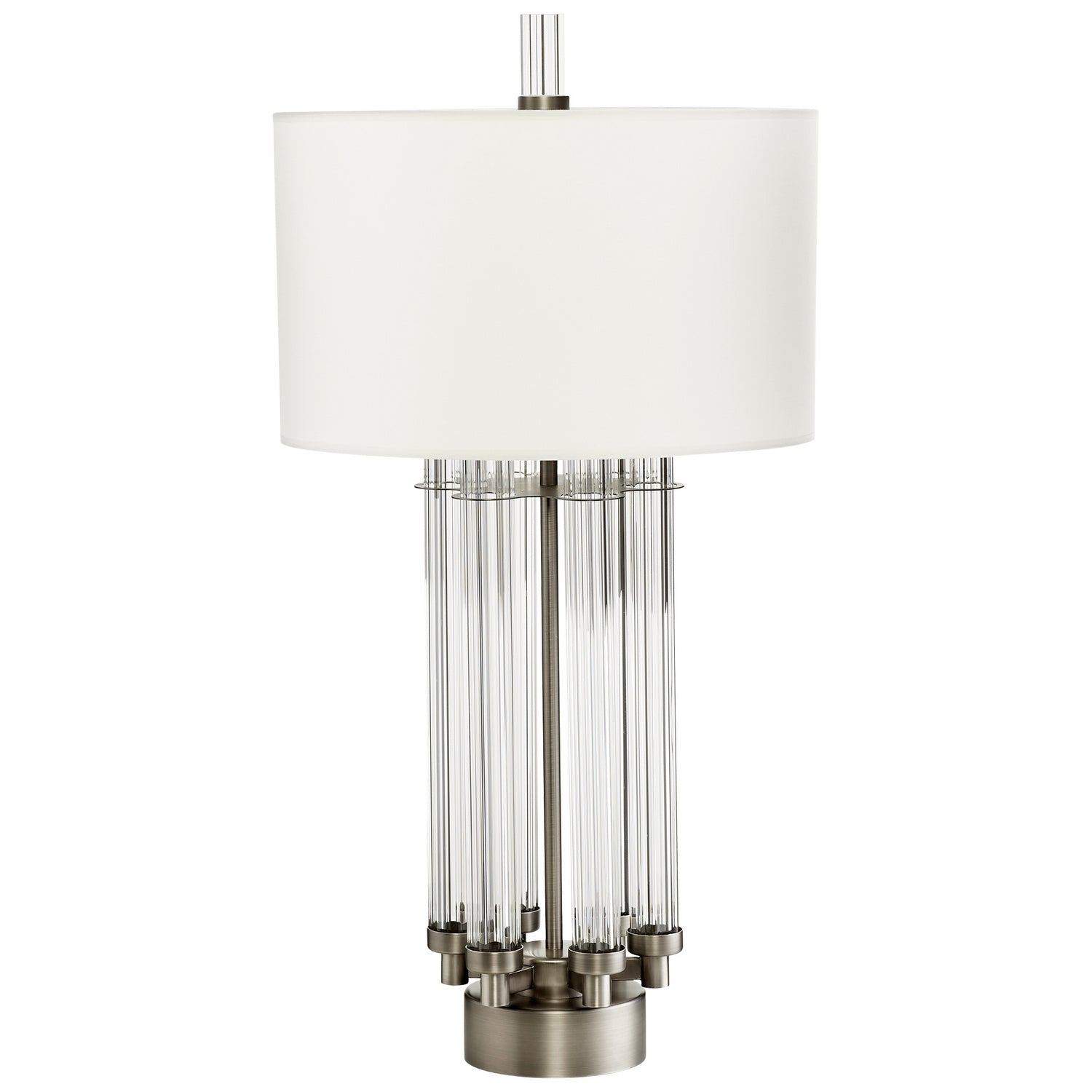 Cyan Design 10813 Vidro Table Lamp - Antique Silver Finish for Living Room, Bedroom, or Office Decor