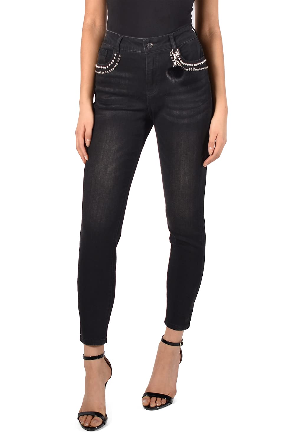 Frank Lyman Women's High Waist Skinny Jeans - Stretch Denim Pants for Casual & Work | Style 213107U | Perfect for Office, Date Night & Everyday Wear