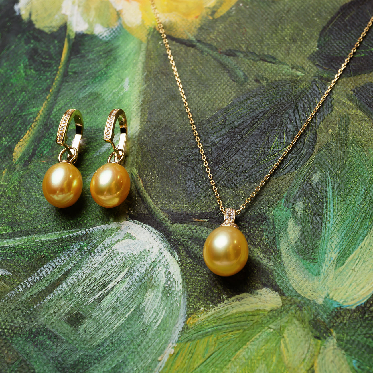 18K Solid Gold South Sea Golden Pearl Necklace KN00012 - Luxury Pearl Jewelry for Women, Elegant Gift for Wedding, Anniversary & Special Occasions
