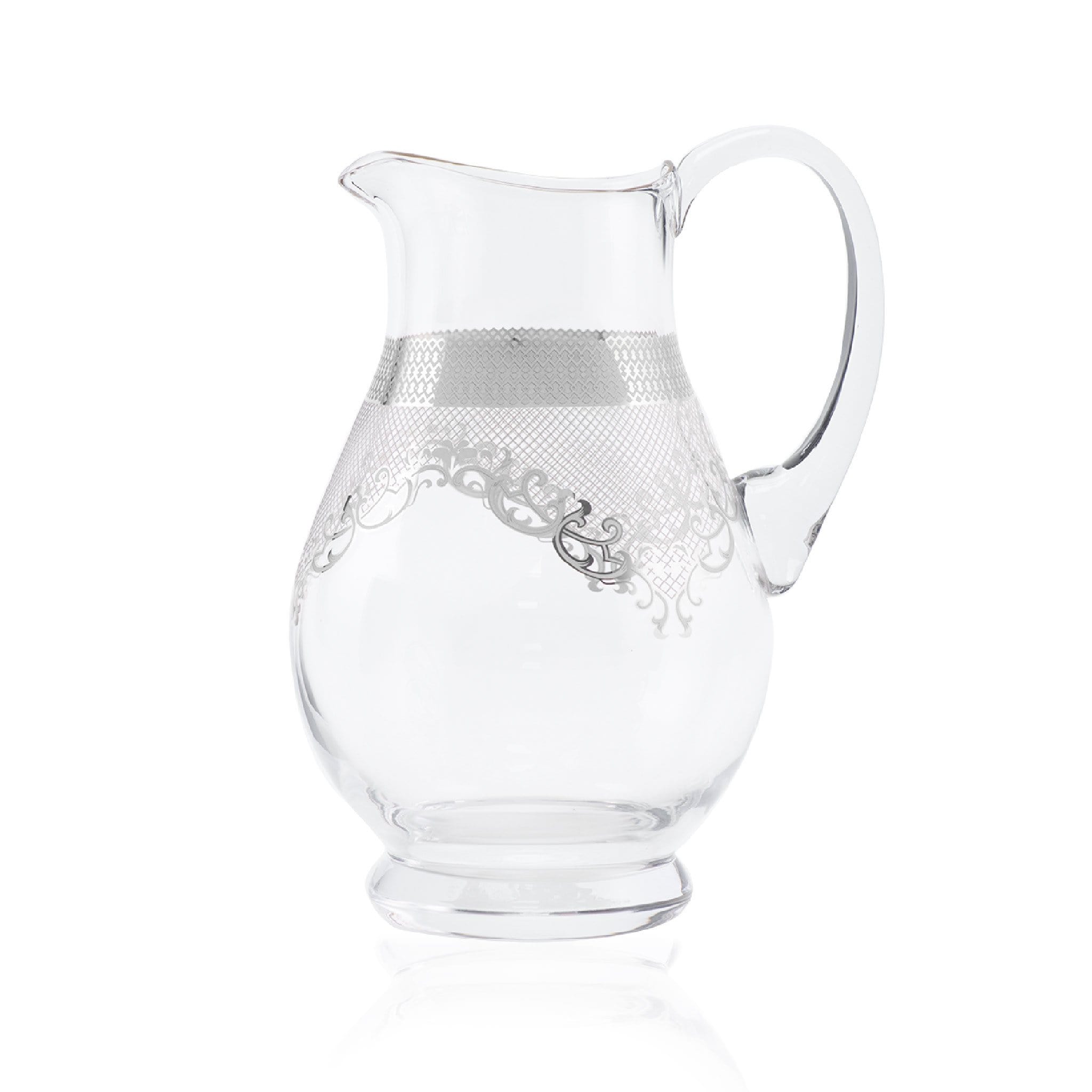 Dimlaj Trina Jug with Handle - Platinum Finish, 1L Pitcher for Water, Juice & Iced Tea - Perfect for Home, Kitchen & Outdoor Entertaining