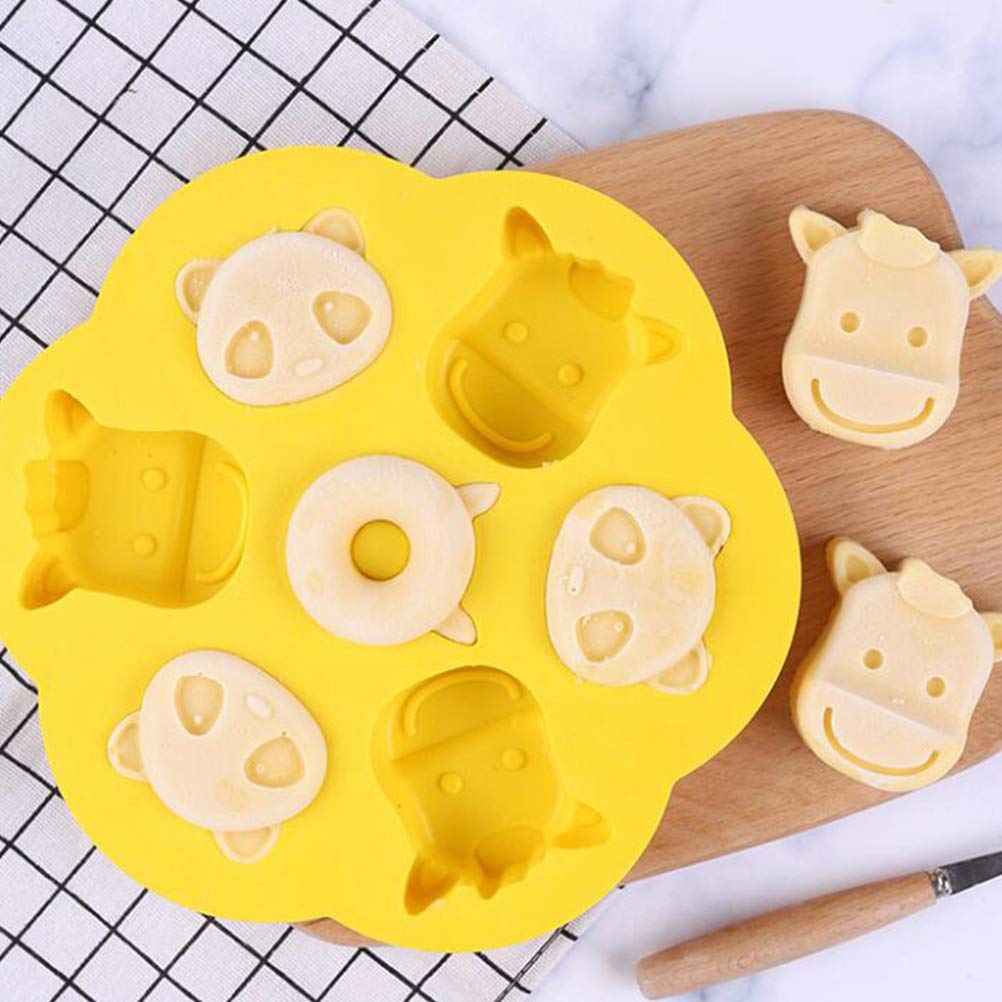 DOITOOL 1pc Cartoon Steamed Rice Cake Silicone Mold - Baking Tool for Cookies, Cakes & Desserts - Perfect for Birthday Parties, Kids Snacks & Asian Cuisine
