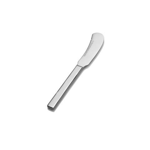 Bon Chef S3813 6.62 Inch Milan Butter Knife Set - Pack of 12 Stainless Steel Spreaders for Restaurants, Catering & Home Kitchen Use