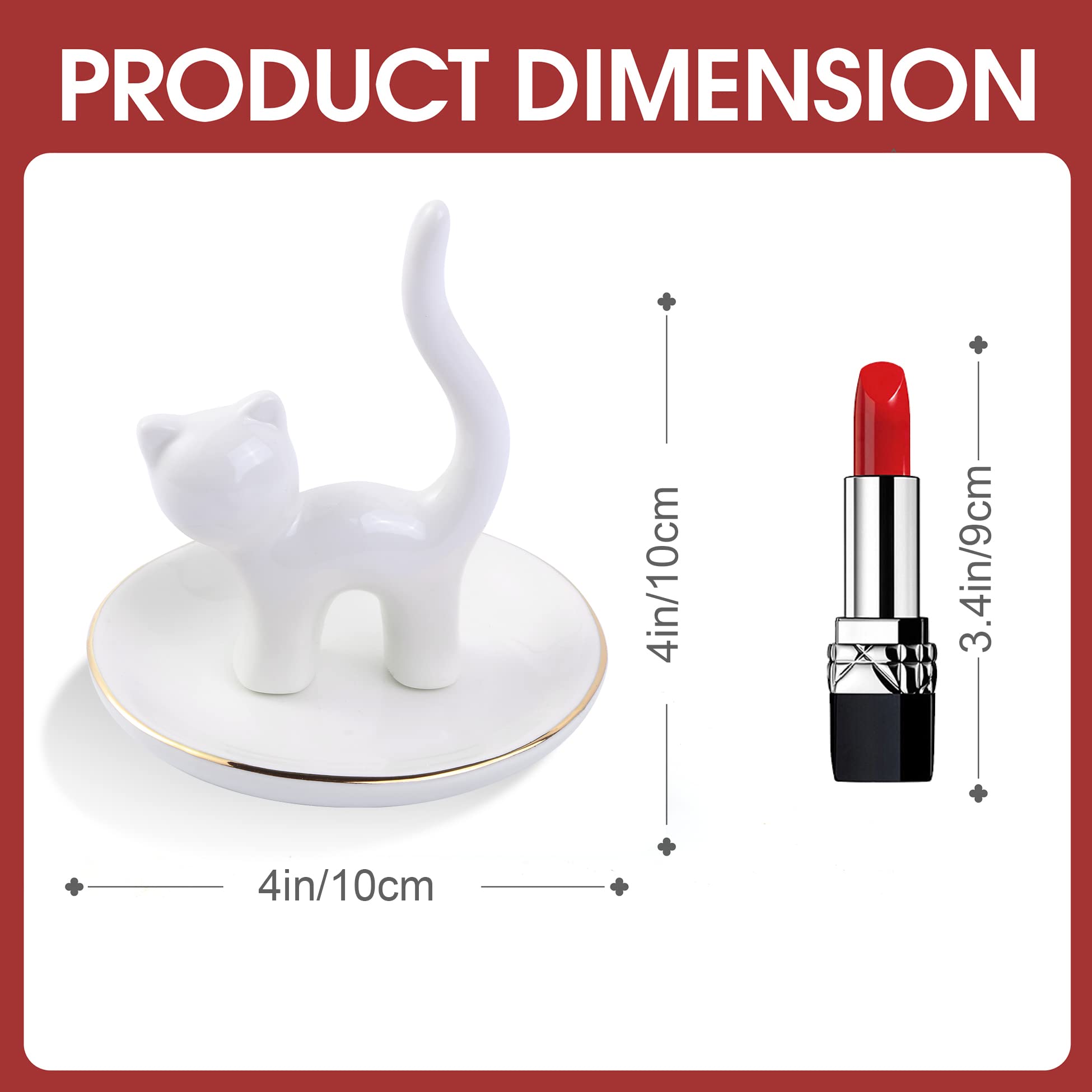 Titanape Cat Ring Holder Dish - Funny Cat-Themed Gift for Women, Birthday, Engagement, Christmas - Cute Home Decor & Jewelry Organizer | Perfect for Bathroom, Bedroom, or Office Desk Accessory