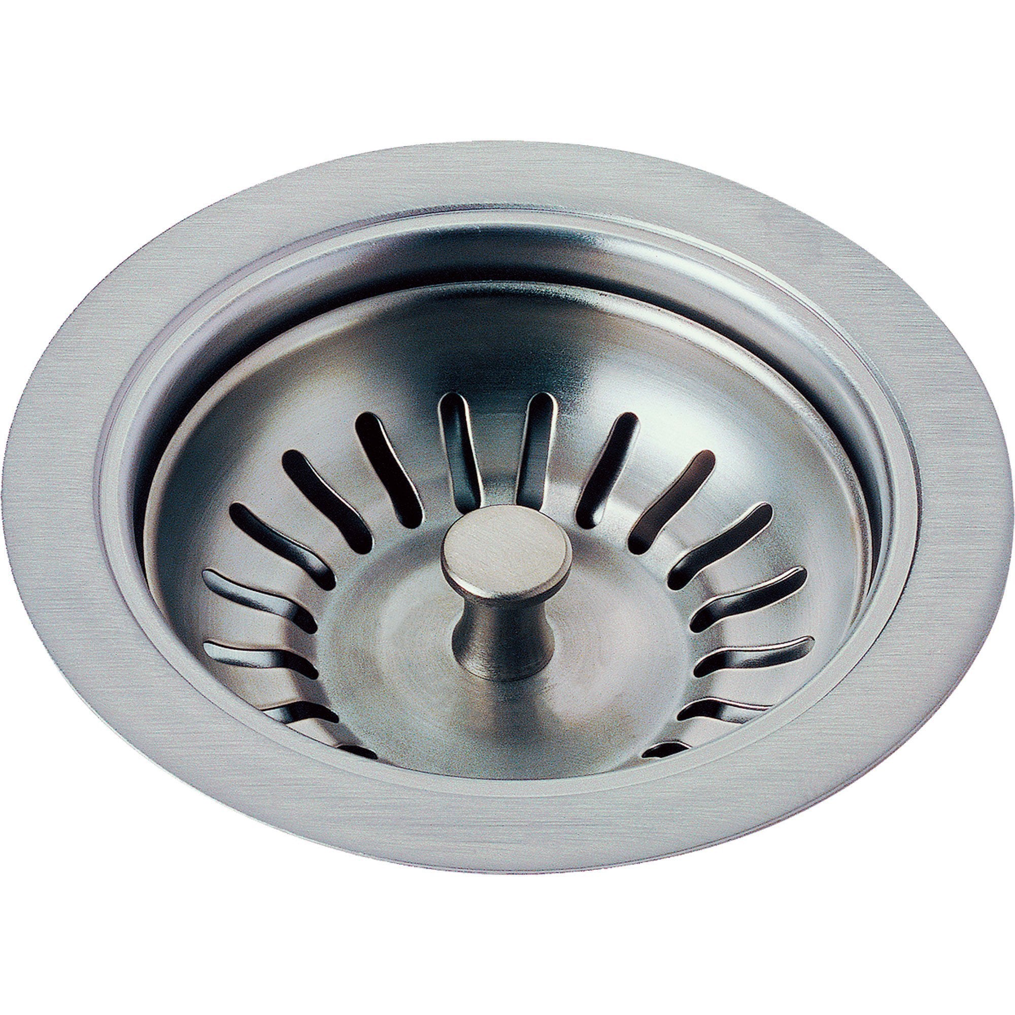 Delta 4-1/2 Inch Arctic Stainless Steel Kitchen Sink Flange & Strainer 638400 - Perfect for Modern Farmhouse & Commercial Kitchen Sink Installations