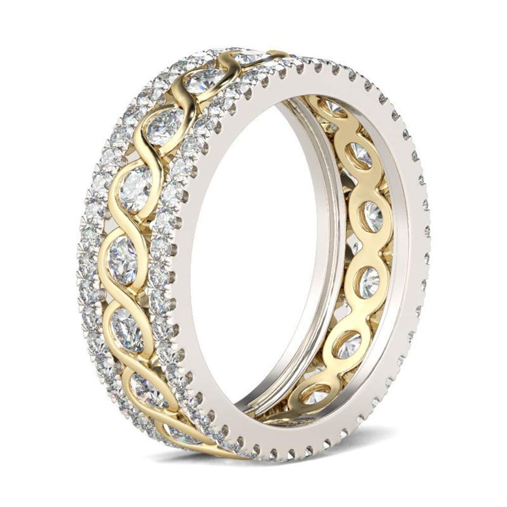 Jeulia Sterling Silver Eternity Wedding Band for Women - Solitaire Engagement Ring, Stackable Promise Ring, Anniversary Gift with Jewelry Box | Perfect for Proposals, Weddings, Anniversaries & Everyday Wear