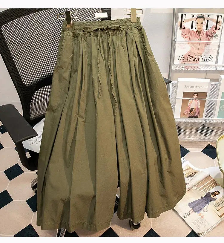 Women's Black Comfortable Summer Shorts - High Waist Elastic Lace-Up Loose Fit Wide Leg Green Blue Casual Pants | Perfect for Beach, Yoga, Travel & Everyday Wear