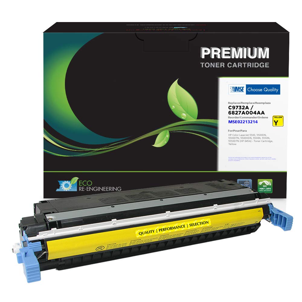 MSE Remanufactured HP C9732A (HP 645A) Yellow Toner Cartridge Replacement - High Yield, Compatible with HP Printers | Perfect for Home Office & Small Business Printing Needs