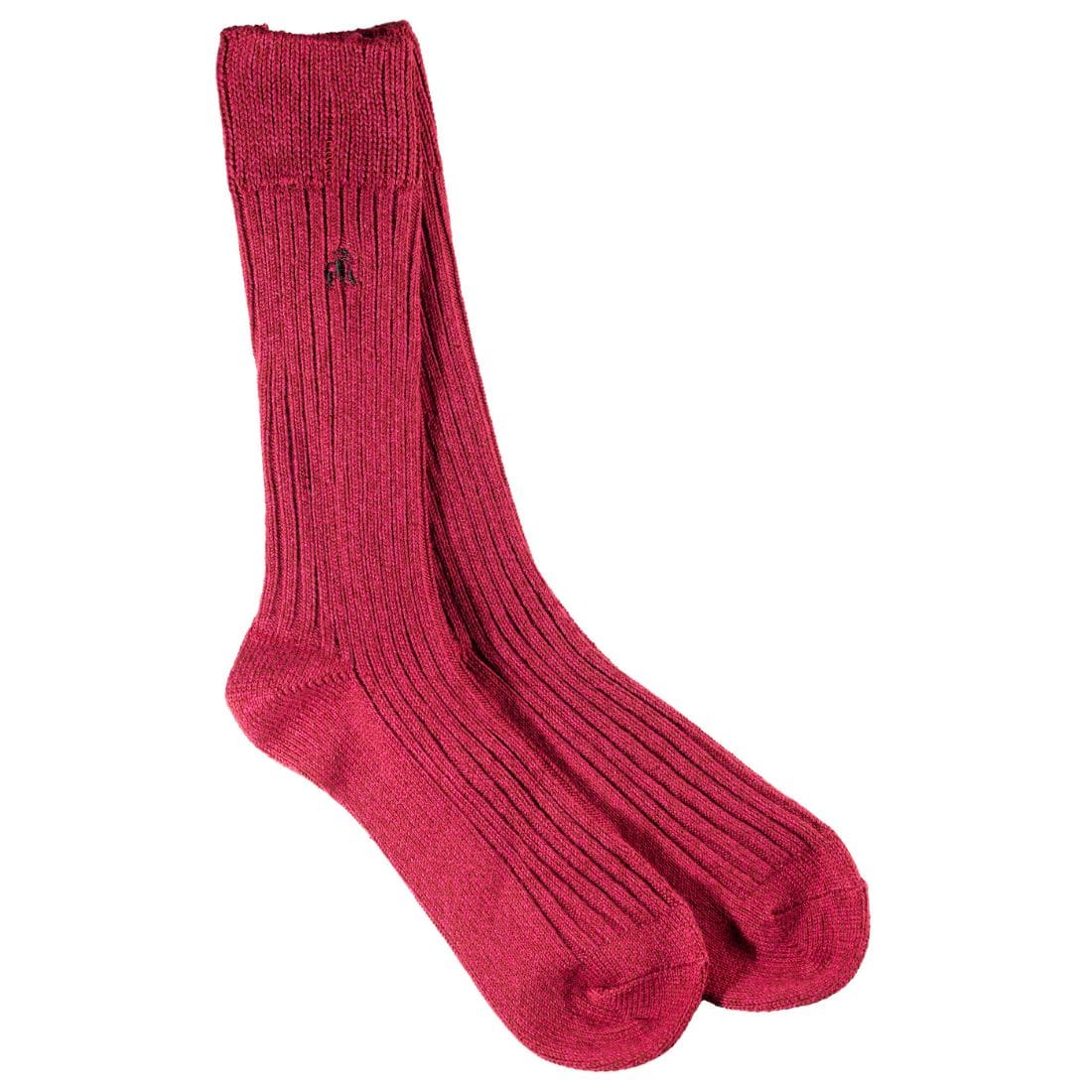 Burgundy Boot Socks for Women & Men - Warm Winter Knit Socks for Boots - Perfect for Hiking, Riding & Outdoor Activities