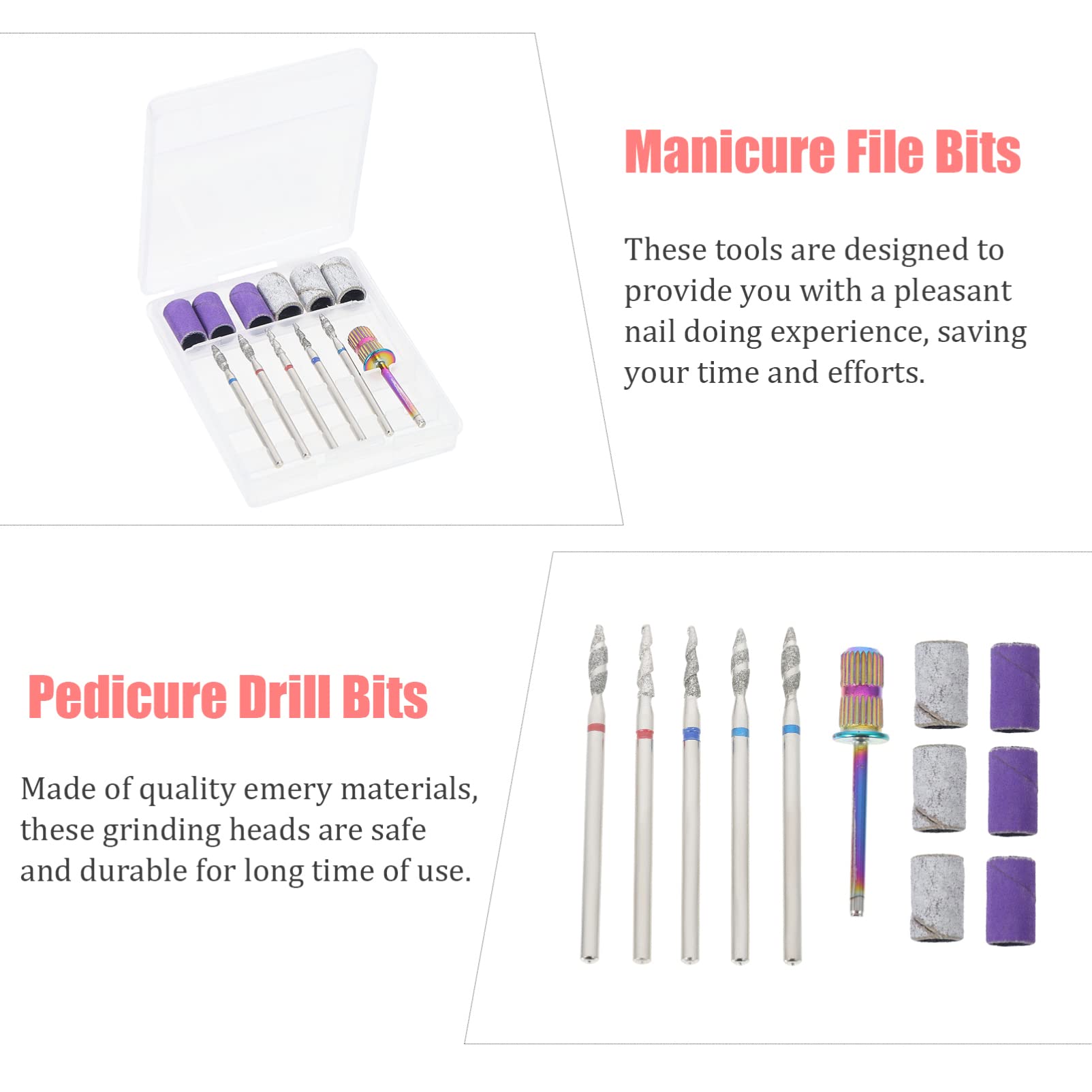 FOMIYES Electric Nail Drill Kit - Professional Manicure & Pedicure Set with Nail Polisher, Cleaning Gel, Exfoliating Corundum Bits for Salon & Home Use