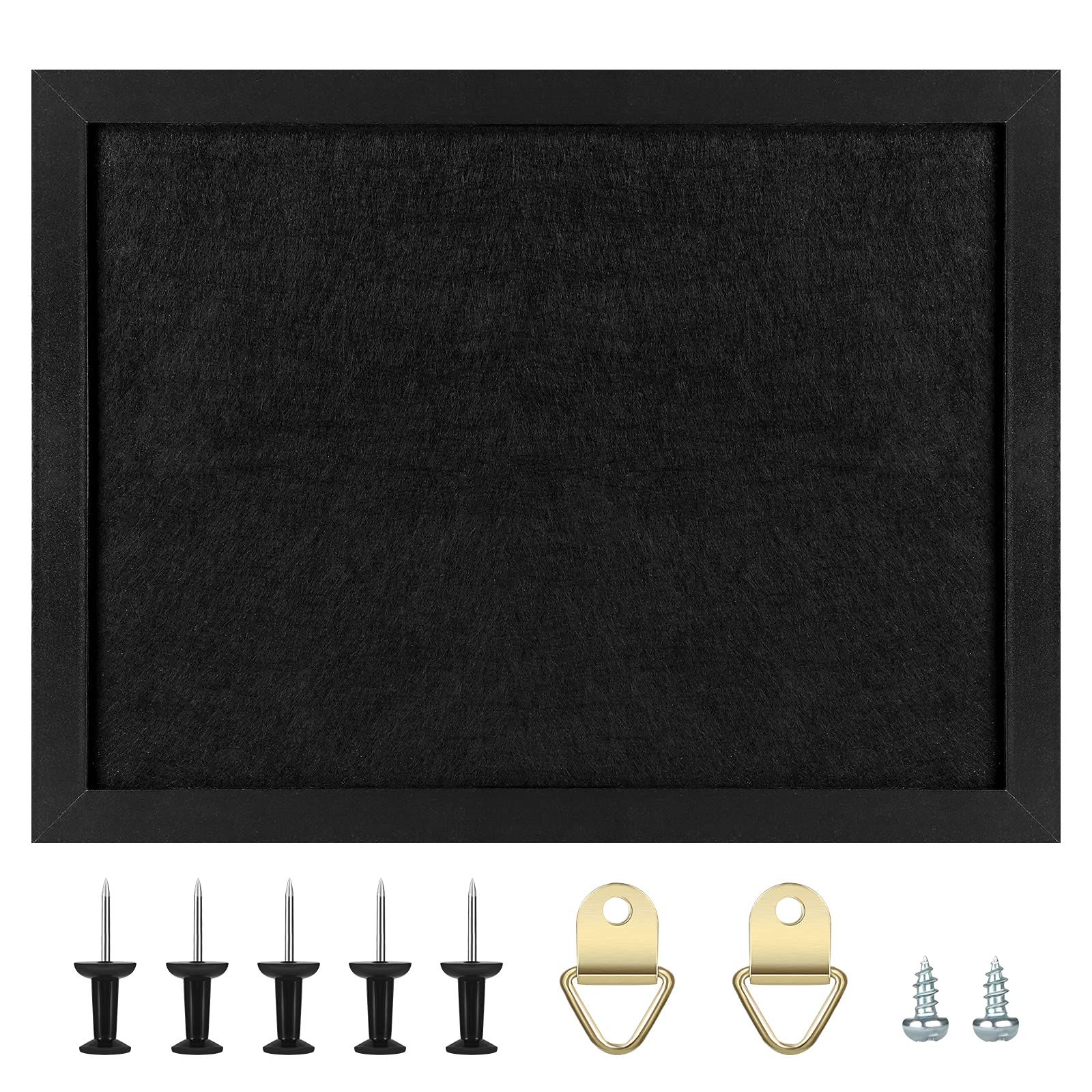 Wood Framed Cork Bulletin Board with Felt for Office, School & Home Decor