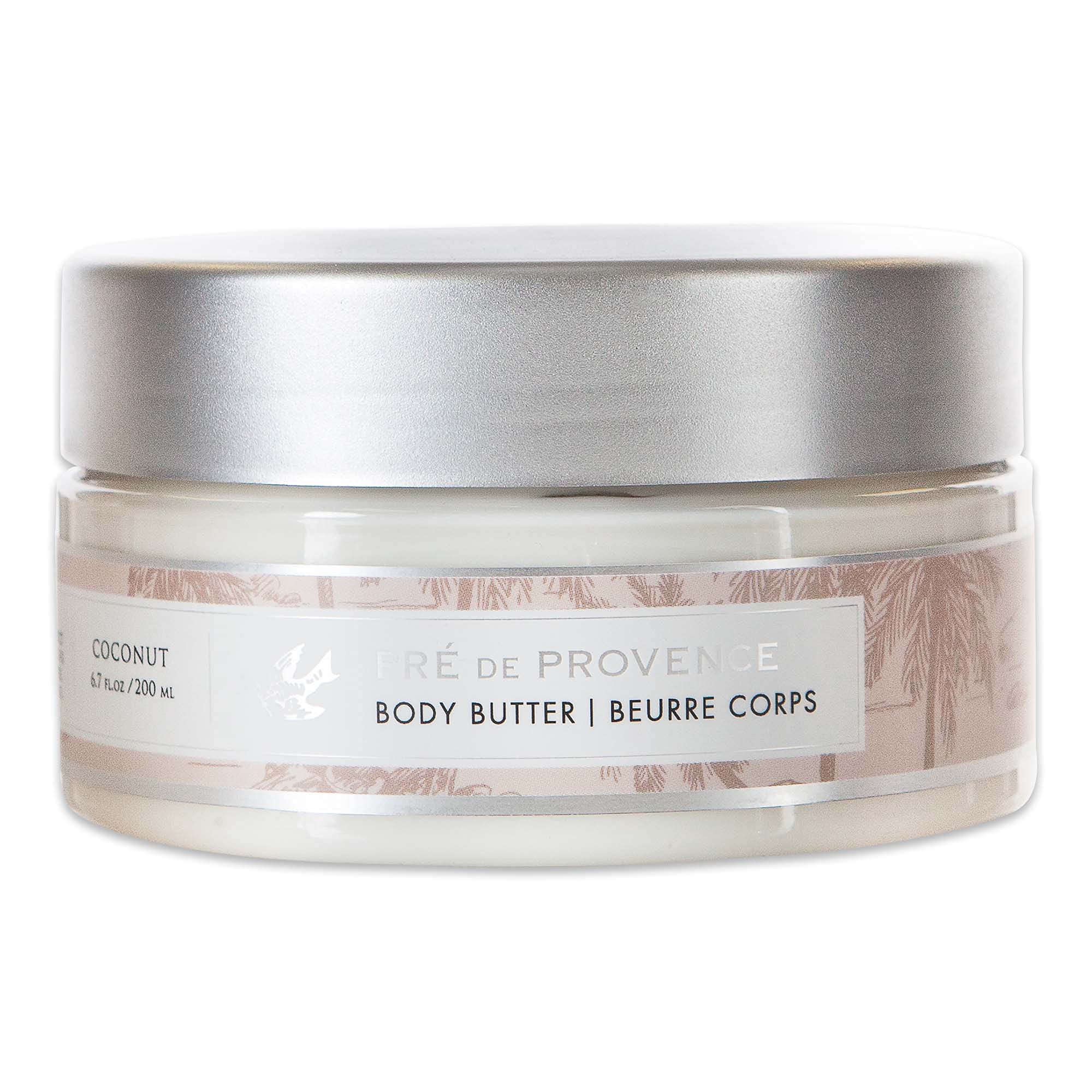 Pre de Provence Shea Butter Body Cream - Ultra Hydrating & Soothing Moisturizer for Dry Skin, 6.7 Fl Oz Coconut Scented - Perfect for Daily Skincare Routine & Gift for Women