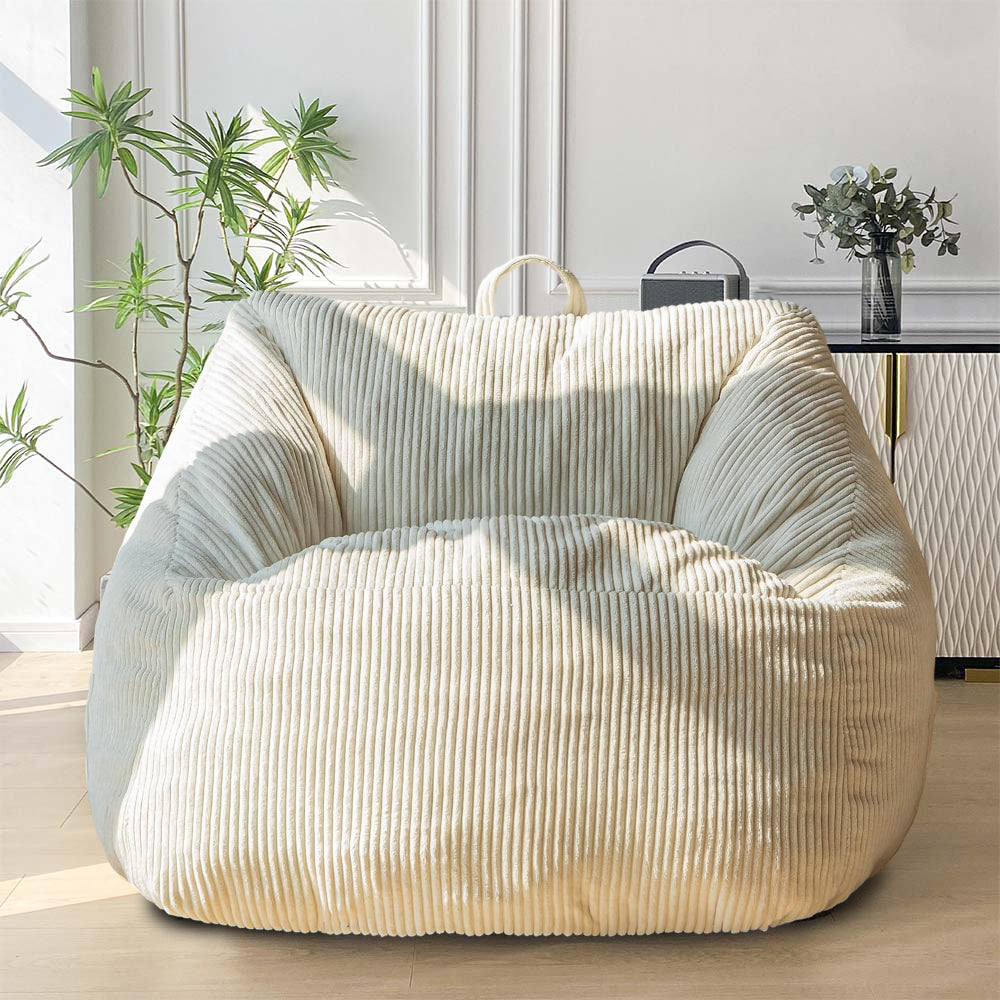 MAXYOYO Bean Bag Chair with Handle - Portable Floor Sofa for Teens, Gaming, Reading & Relaxing - Perfect for Living Room, Bedroom & Dorm Decor