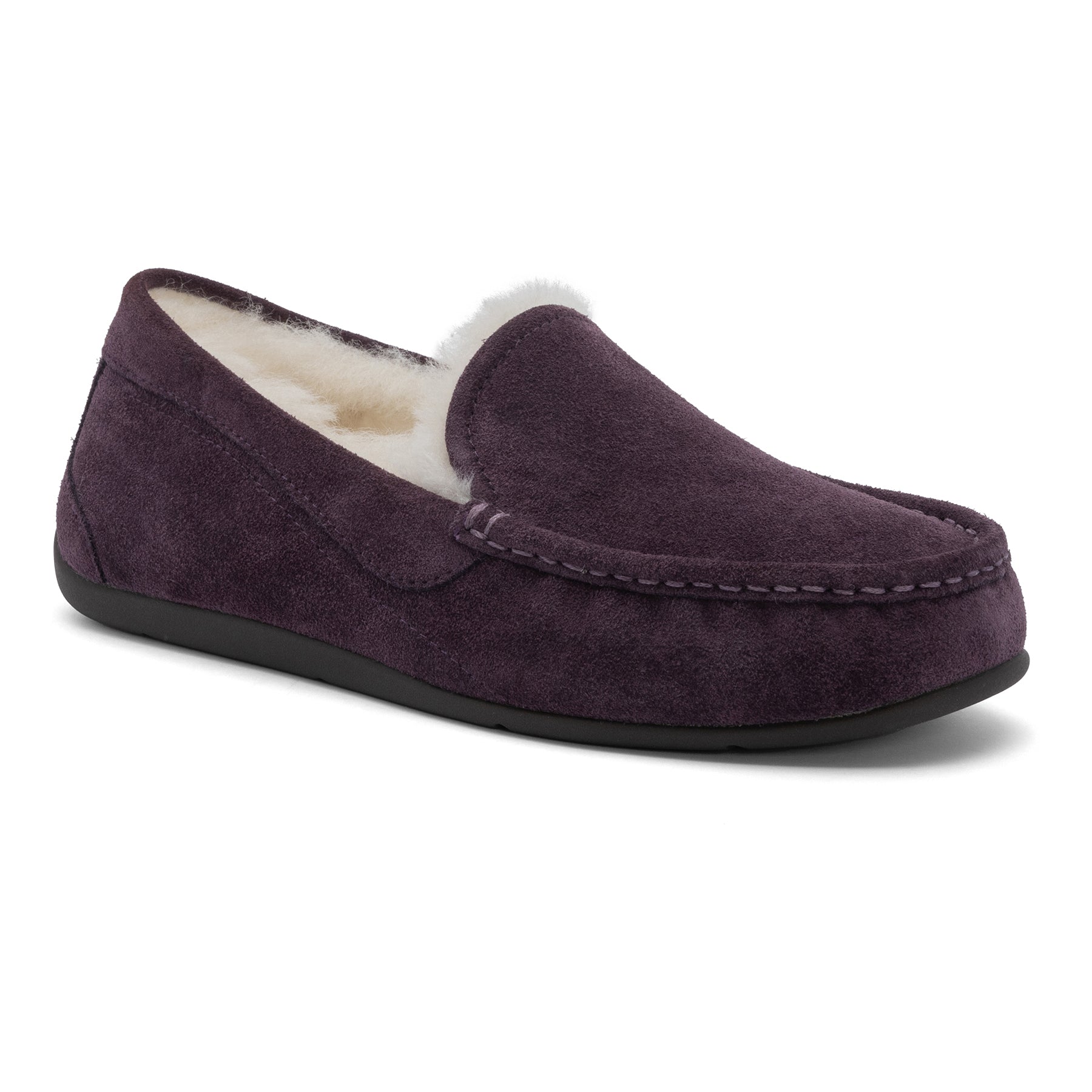Abeo Amble Comfortable Memory Foam Slippers for Women - Dark Purple - Indoor & Outdoor Cozy House Shoes for Relaxation