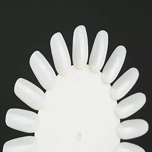 **10Pcs Paczo False Nail Tips Color Display Wheel - Transparent White Acrylic Nail Art Practice Board for Nail Polish Design & Training | Perfect for Salons, DIY Nail Art & Beginners**