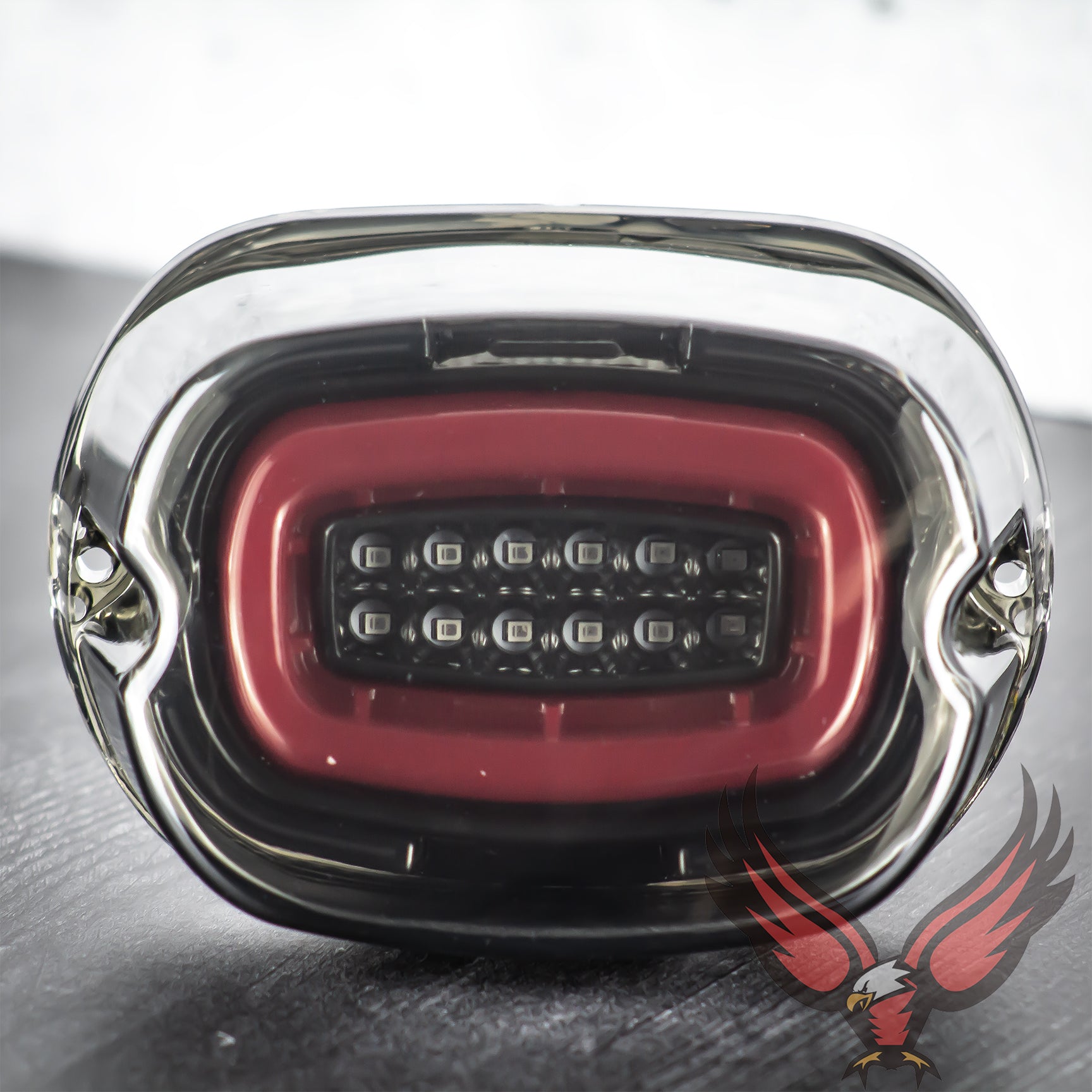 HALOS Layback LED Tail Light with Turn Signals for Harley Davidson Motorcycles - Waterproof Brake Light for Night Riding & Custom Bike Builds