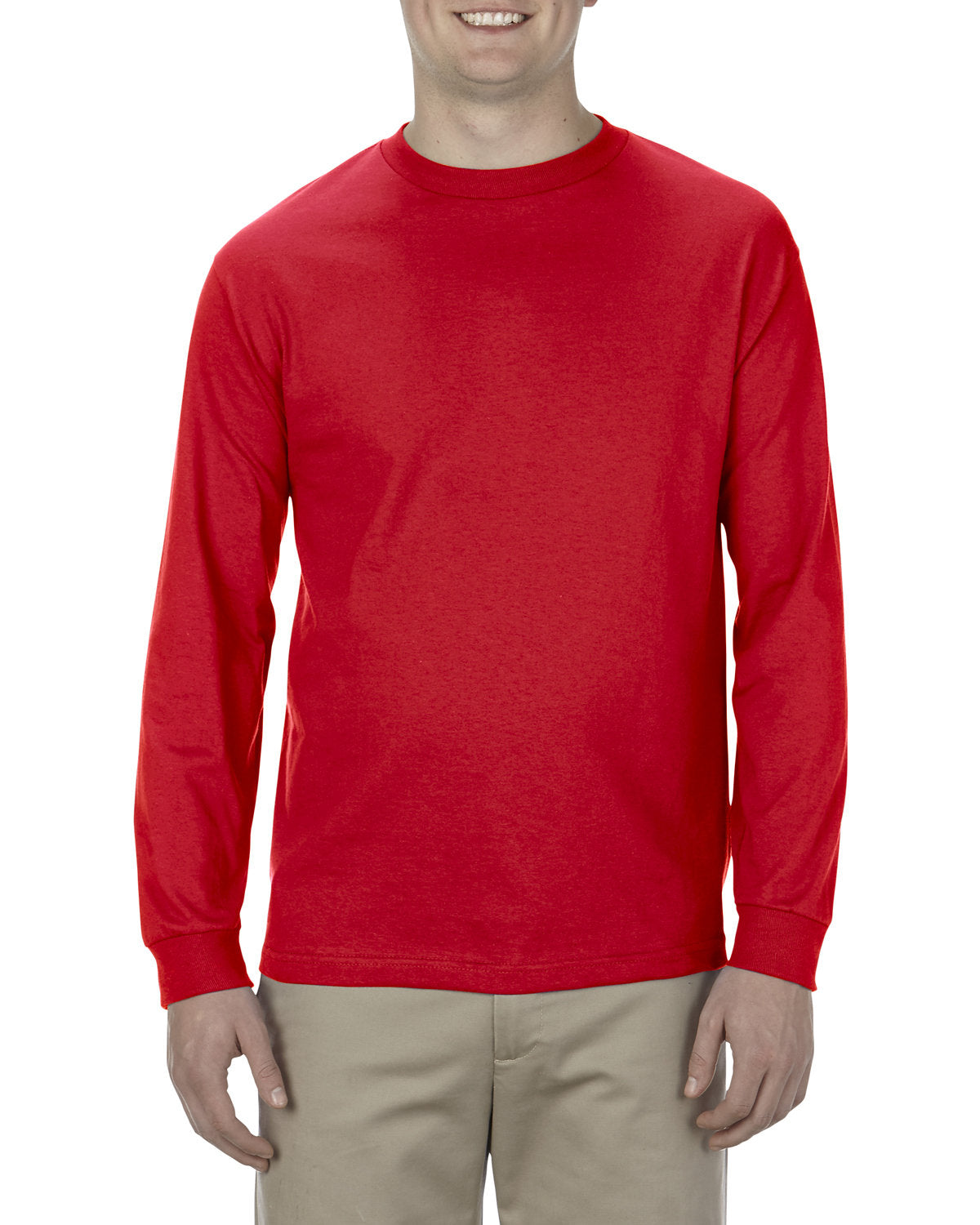 Alstyle AL1304 Men's & Women's 100% Cotton Long Sleeve T-Shirt - 6.0 oz. Comfort Fit Crewneck Casual Tee for Everyday Wear, Work & Layering