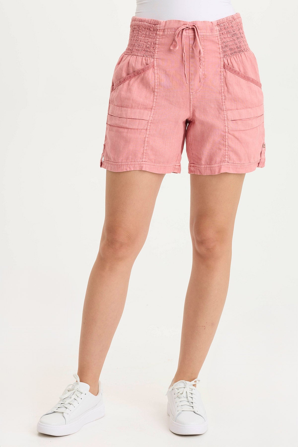 Rebel Linen Tabbed Shorts for Men - Comfortable & Breathable Summer Casual Shorts - Perfect for Beach, Travel & Outdoor Activities